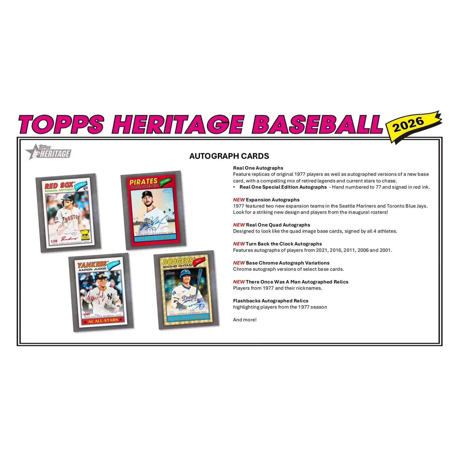 DRAFT - 2026 Topps Heritage Baseball Mega 20-Box Case | 20 Boxes
