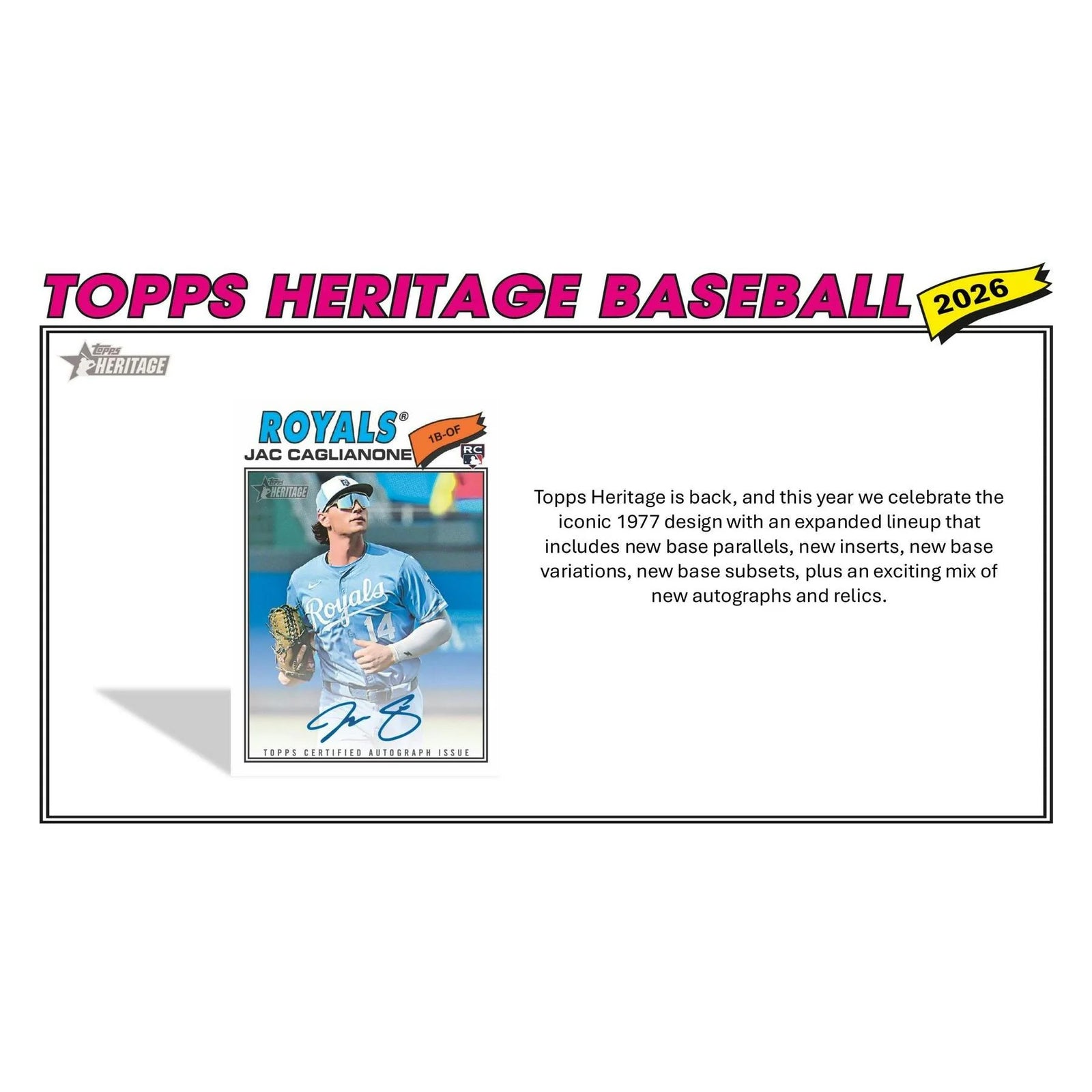 DRAFT - New 2026 Topps Heritage Baseball Blaster 40-Box Case