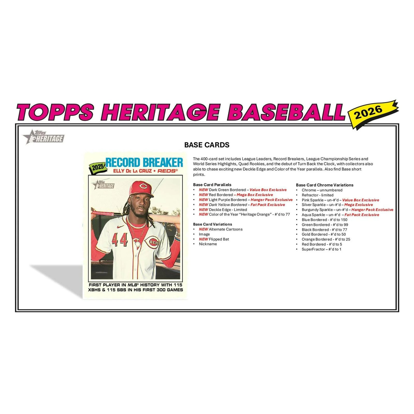DRAFT - New 2026 Topps Heritage Baseball Blaster 40-Box Case