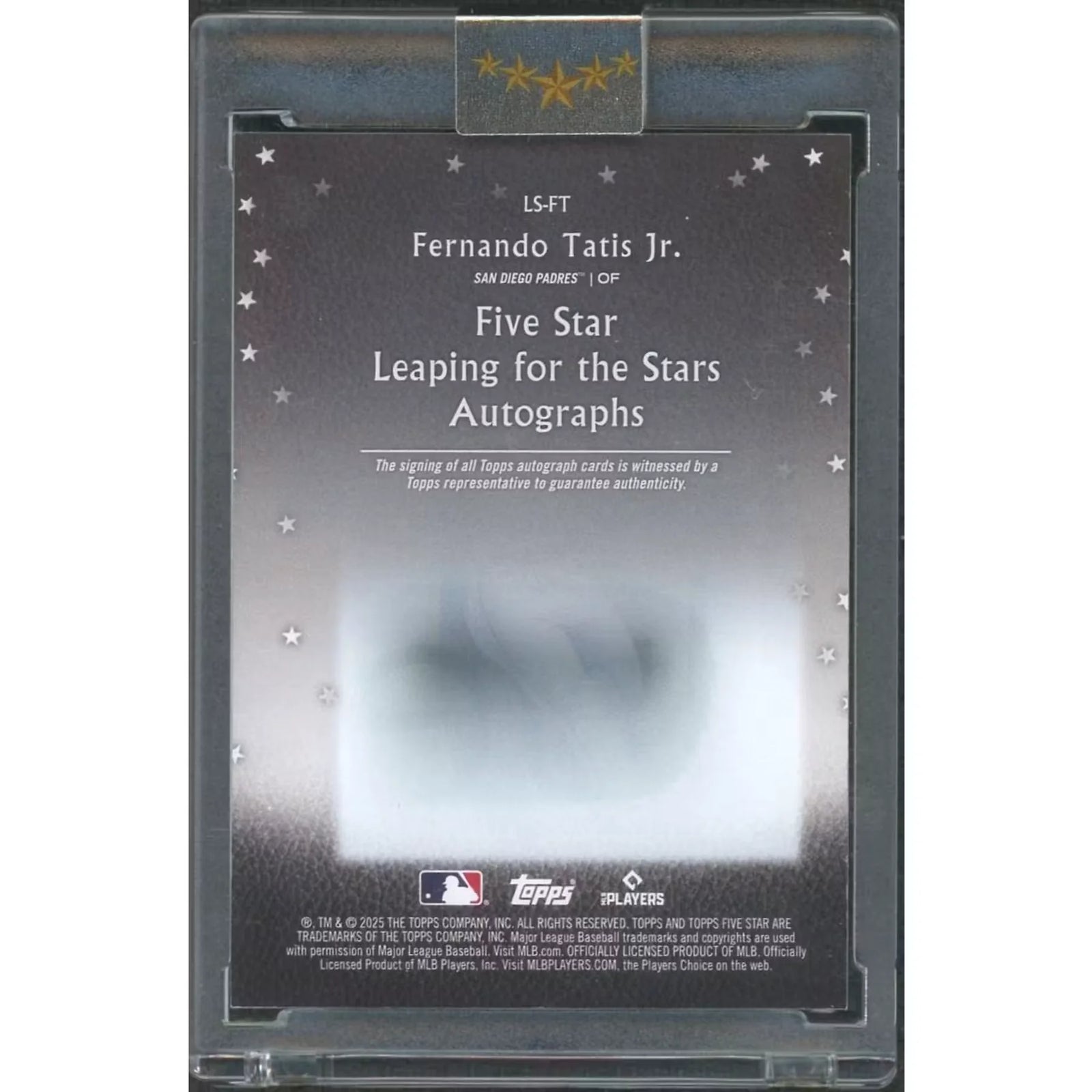 2025 Fernando Tatis Jr Signed Five Star Card | Leaping for the Stars Green/10
