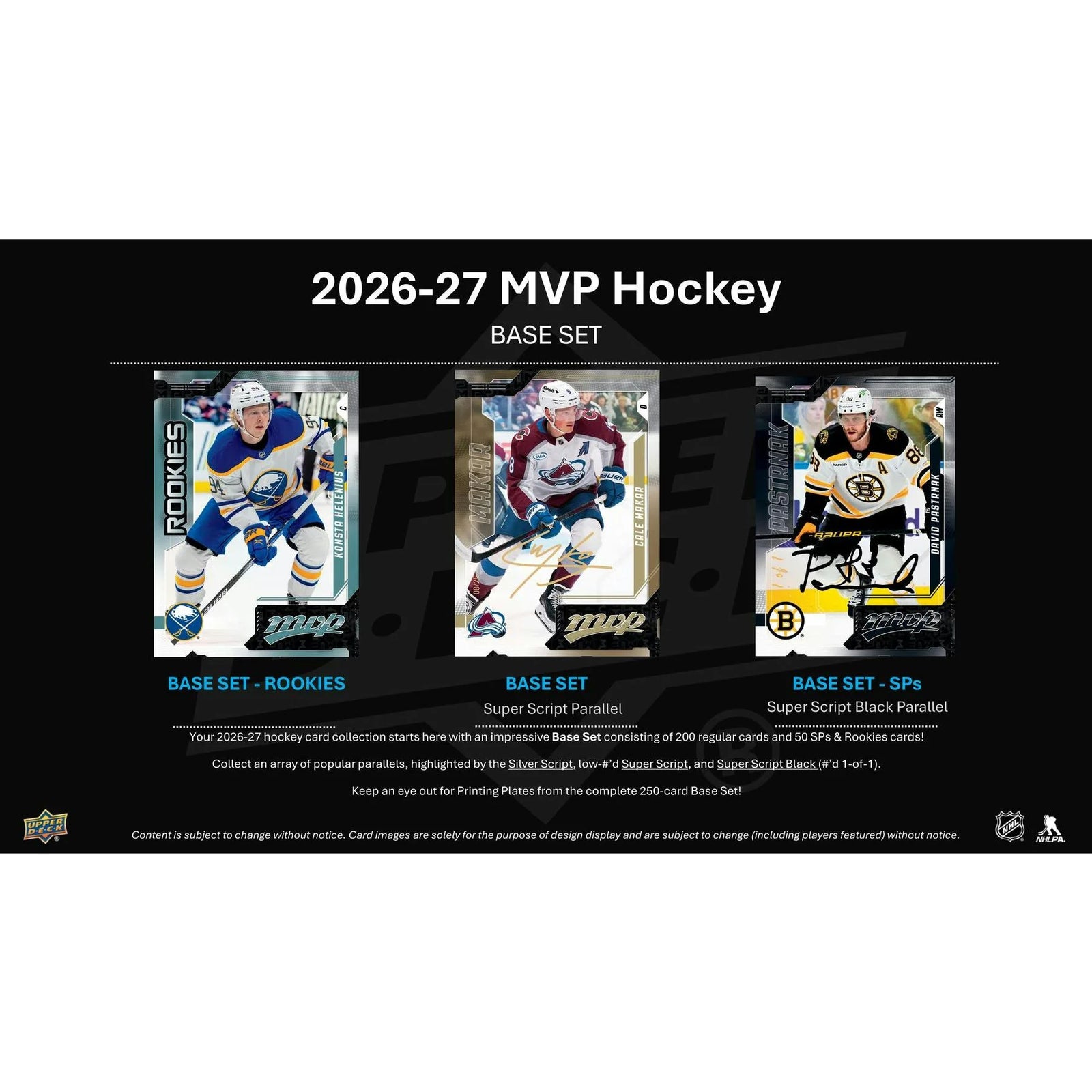 DRAFT - Presell 2026/27 Upper Deck MVP Hockey Hobby Box (Presell) Releases Aug. 19th, 2026