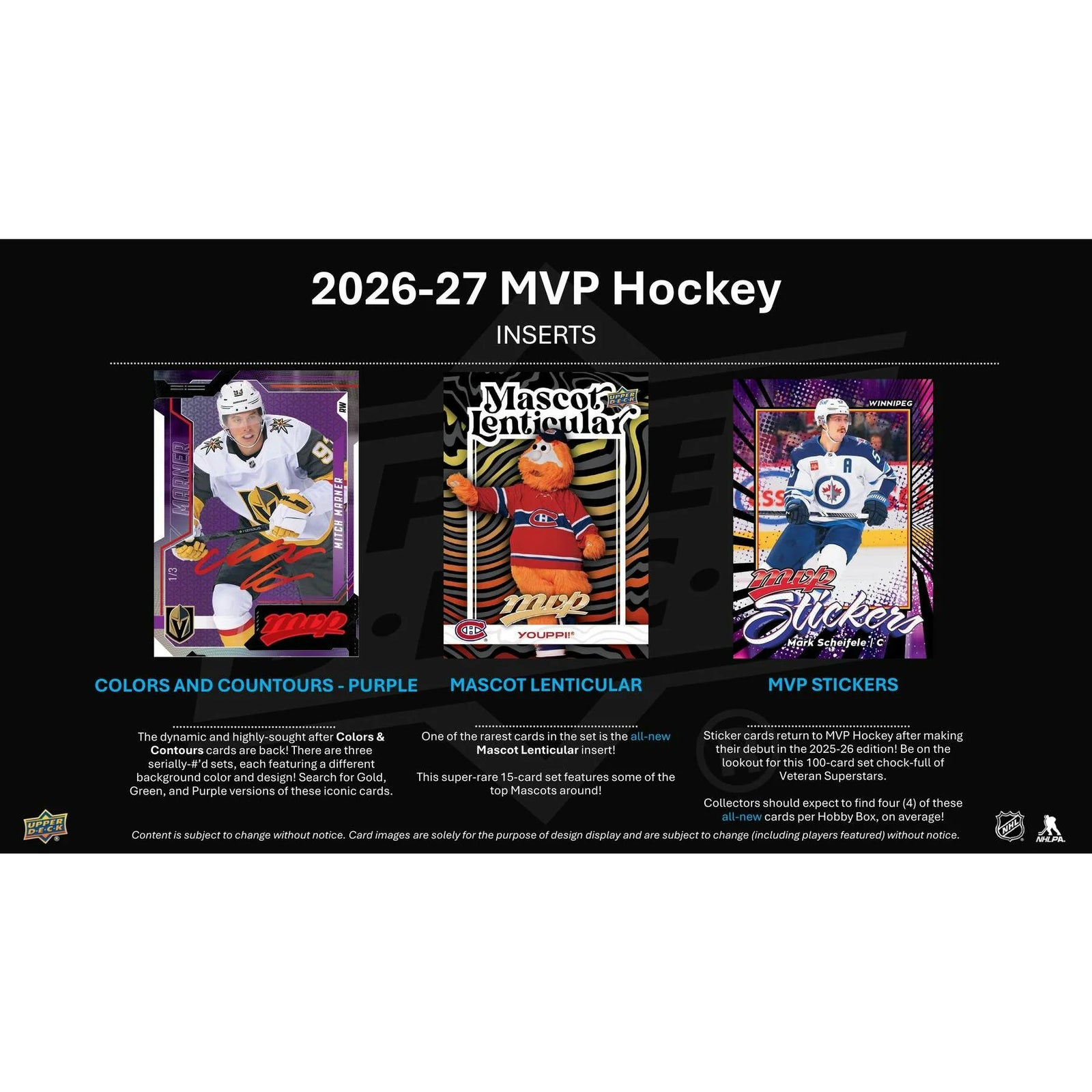 DRAFT - Presell 2026/27 Upper Deck MVP Hockey Hobby 20-Box Case (Presell) Releases Aug. 19th, 2026
