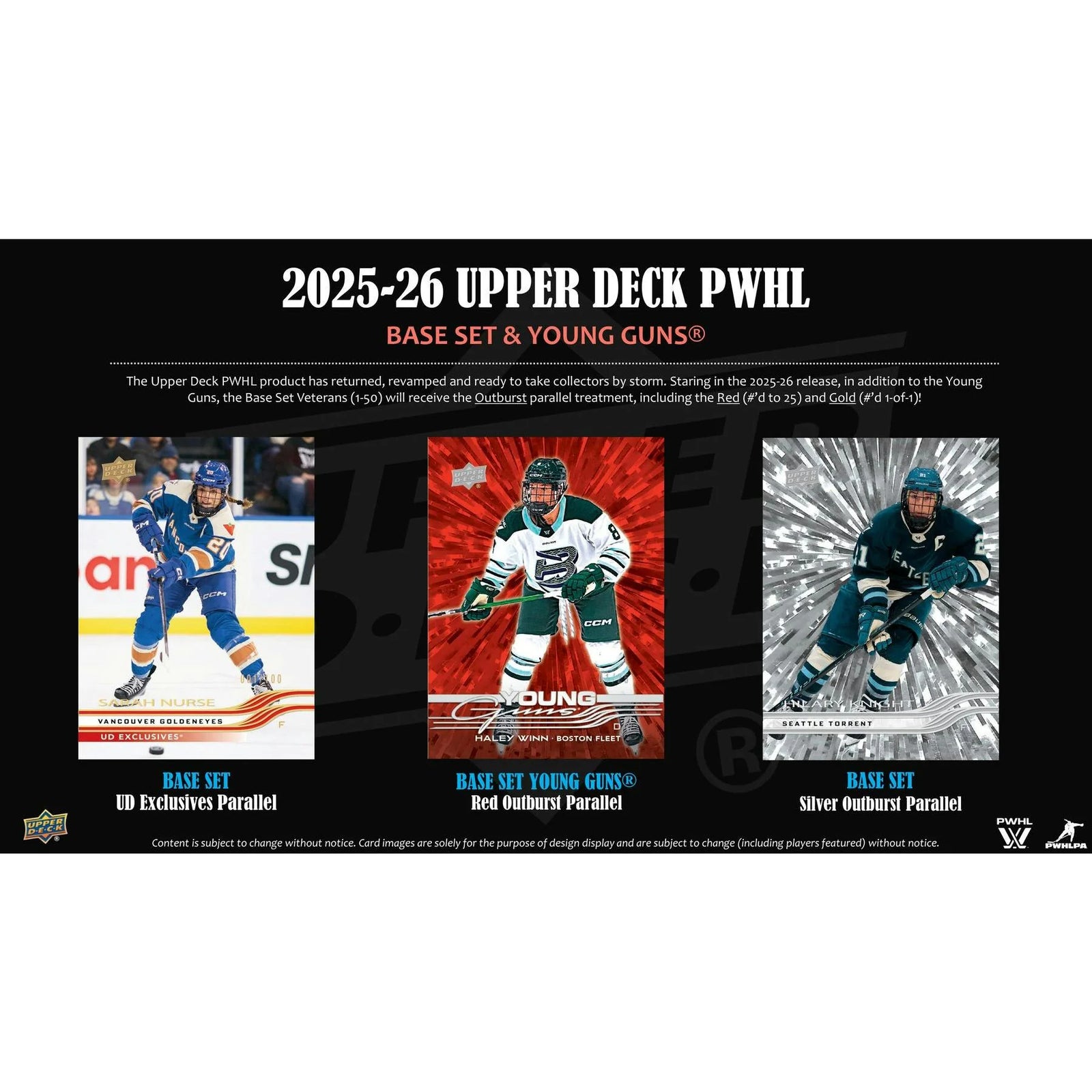 DRAFT - Presell 2025/26 Upper Deck PWHL Hockey Hobby Box (Presell) Releases Jul. 1st, 2026
