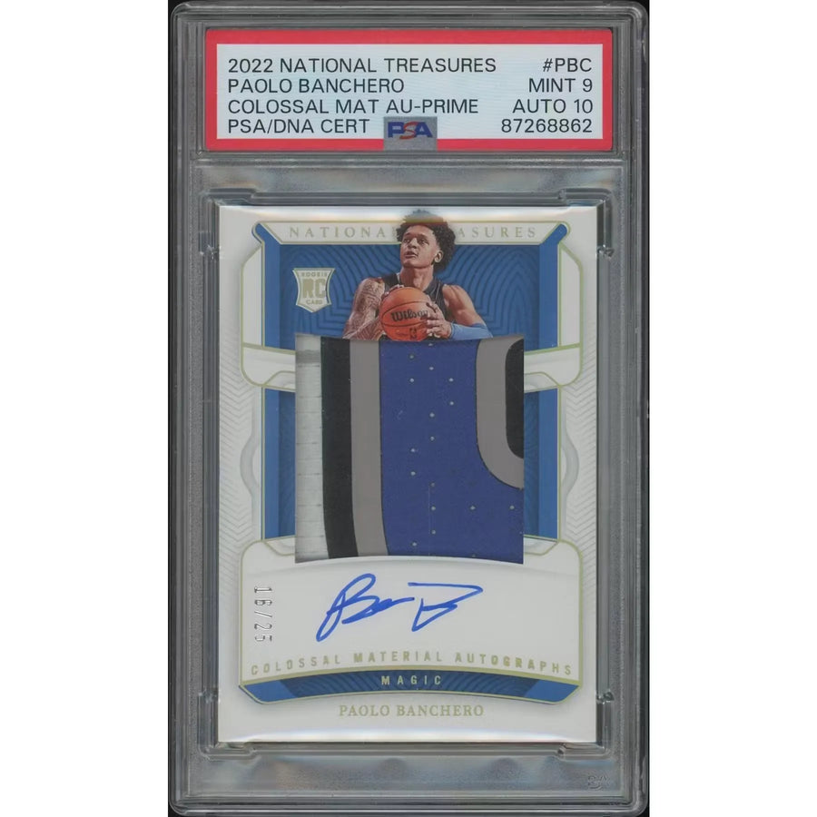 Paolo Banchero Signed 2022-23 Panini National Treasures Rookie Patch Auto | PSA 9 Mint #16