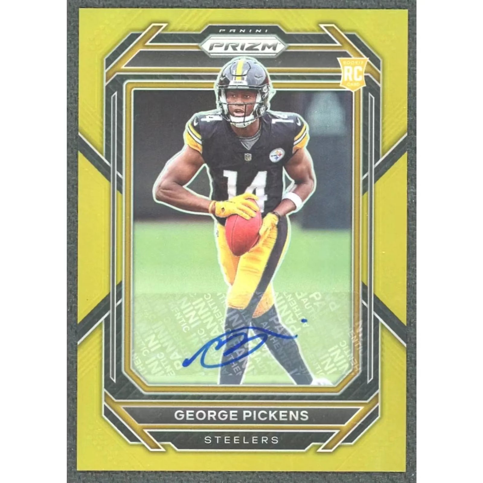 George Pickens Signed 2022 Panini Prizm Rookie Card | Gold/10