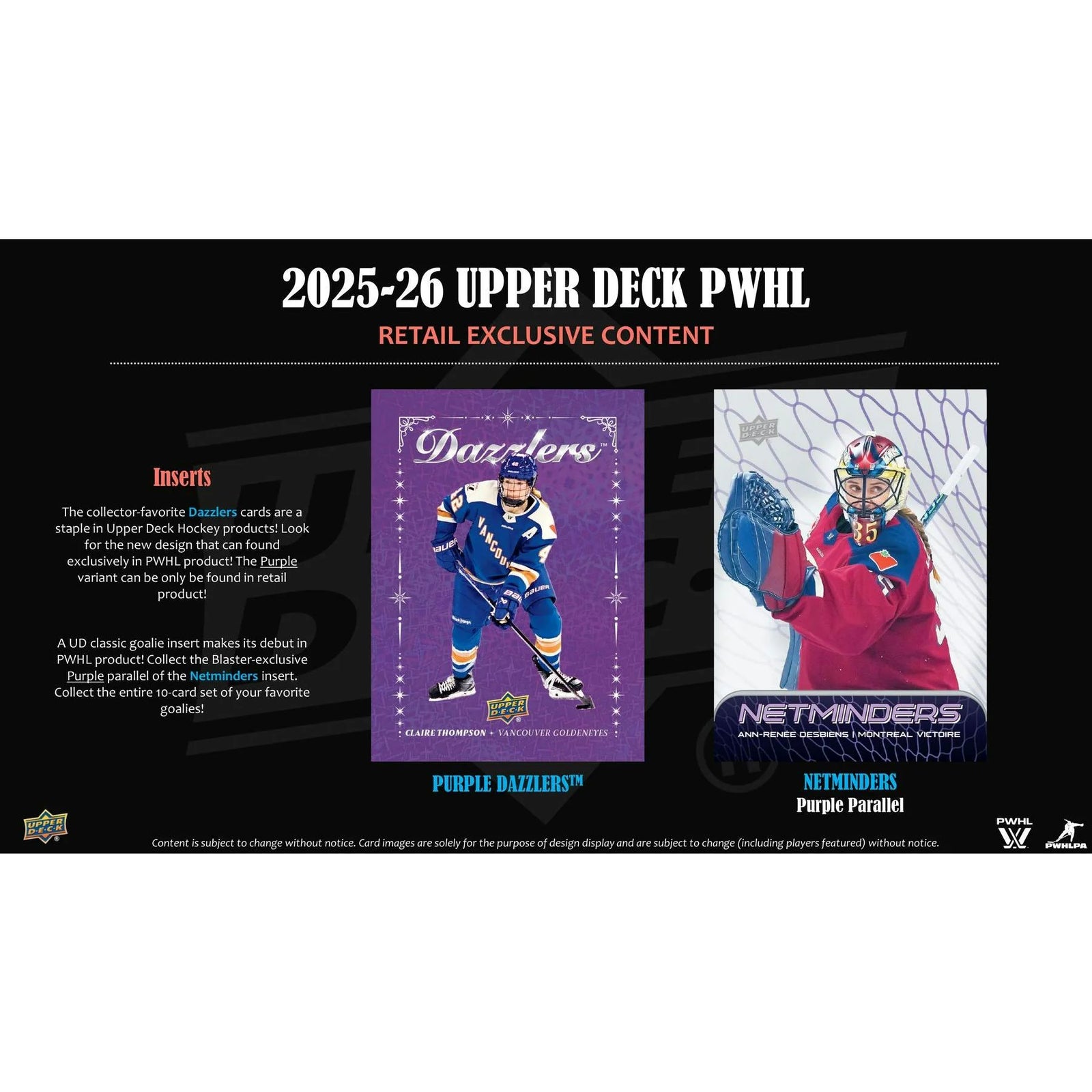 DRAFT - Presell 2025/26 Upper Deck PWHL Hockey Blaster 20-Box Case (Presell) Releases Jul. 1st, 2026