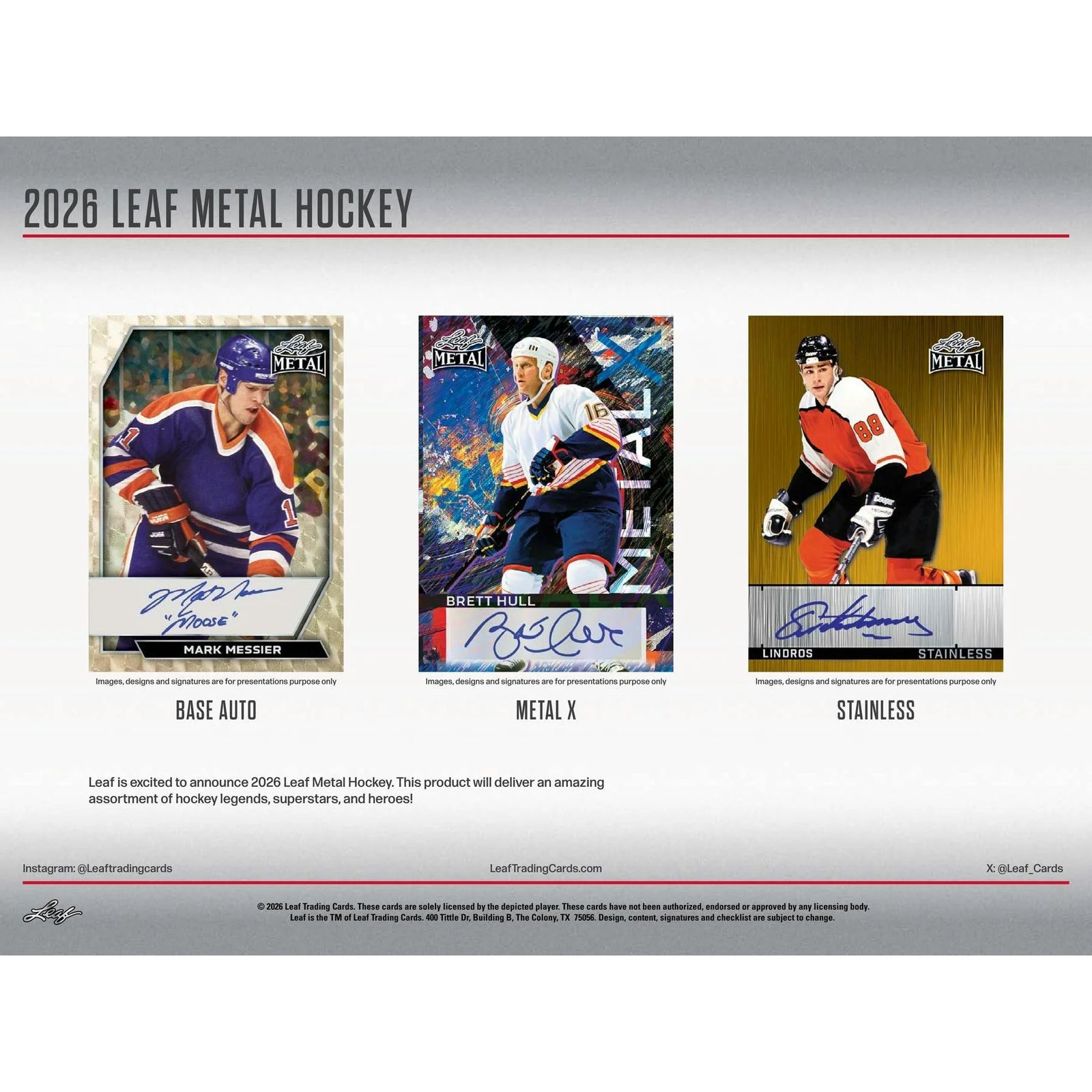 DRAFT - Presell 2026 Leaf Metal Hockey Hobby Box (Presell) Releases Jun. 5th, 2026