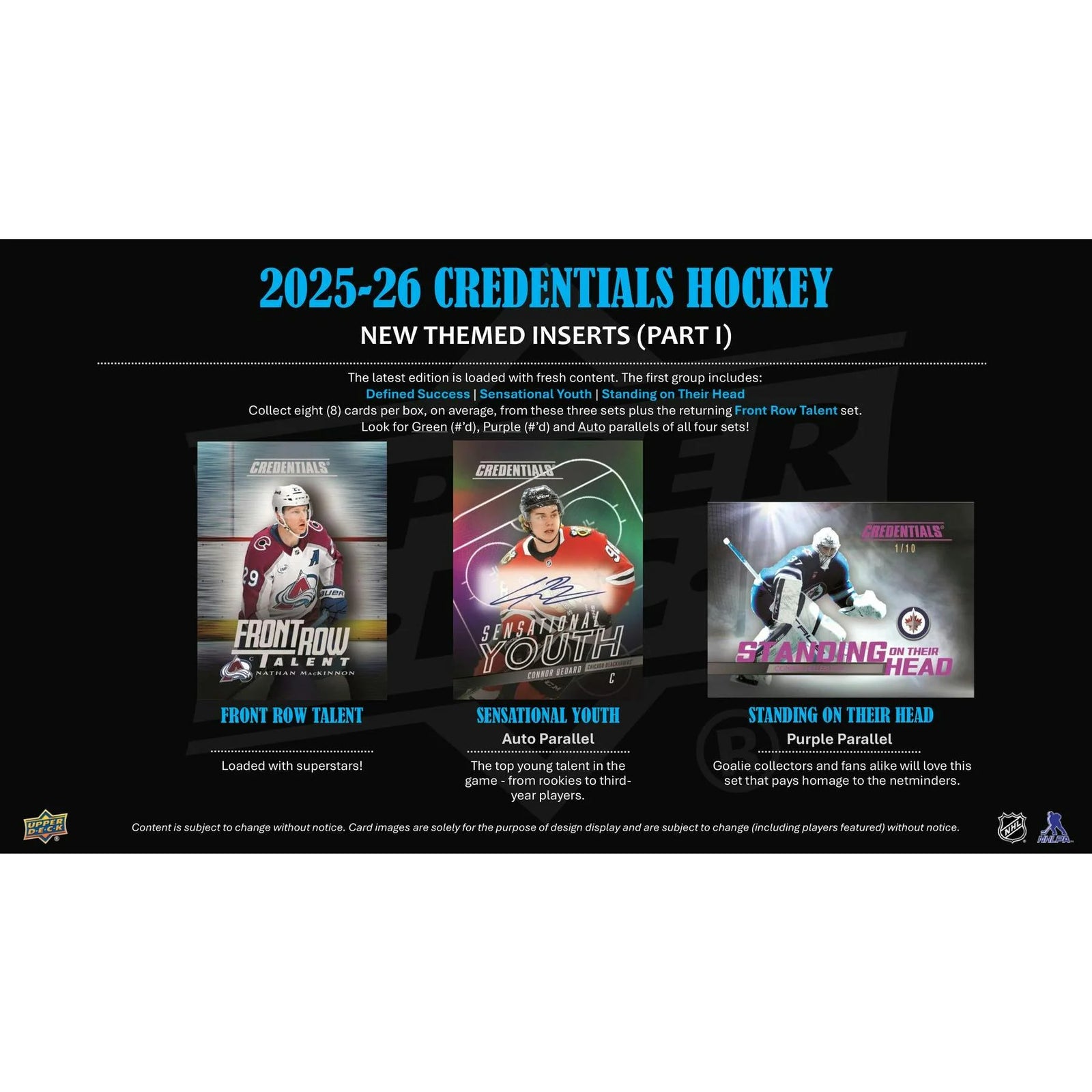 DRAFT - New 2025/26 Upper Deck Credentials Hockey Hobby 20-Box Case