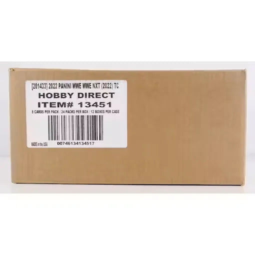 2022 Panini WWE NXT Wrestling Hobby 12-Box Case (Ships Sealed Only) - D
