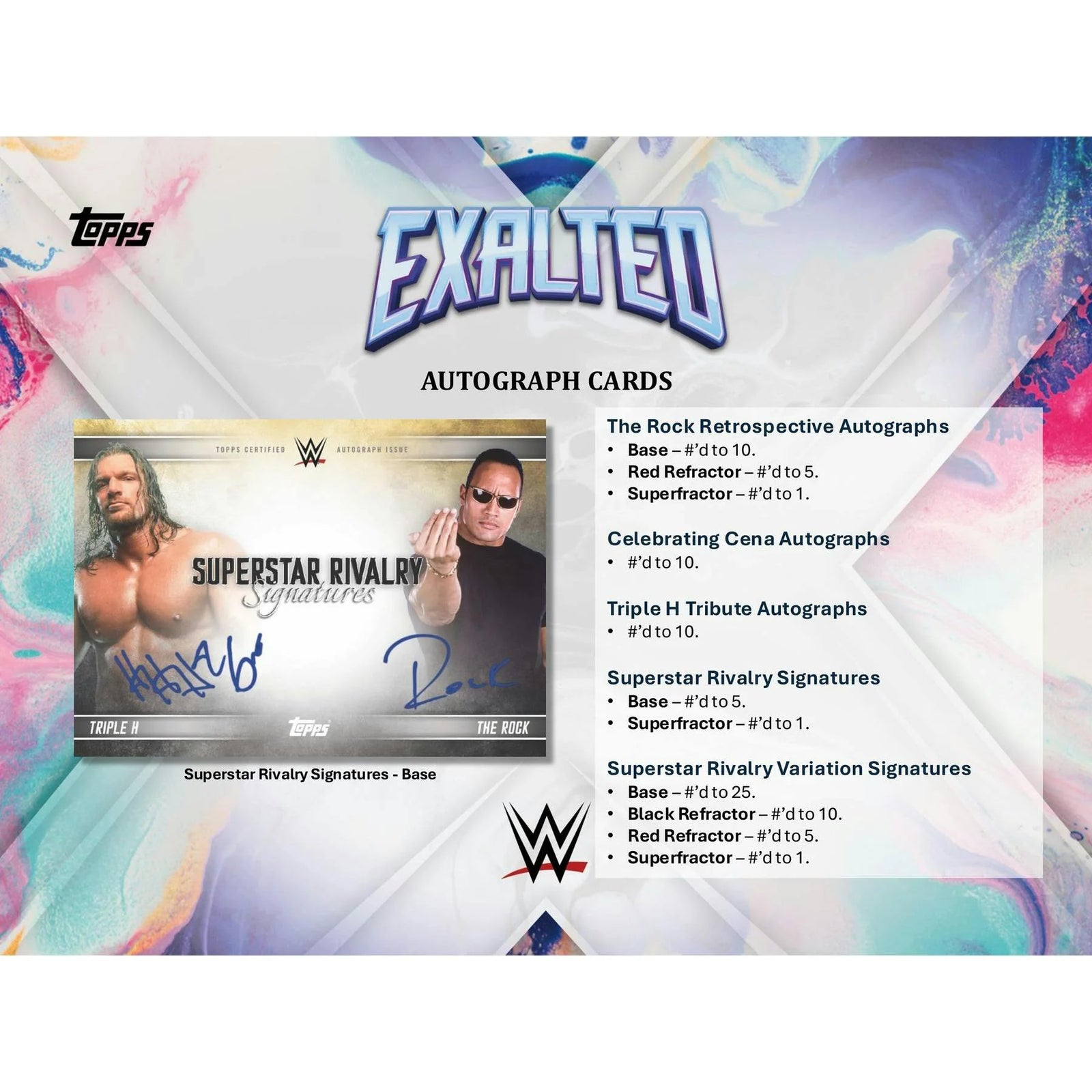 DRAFT - 2025 Topps WWE Exalted Wrestling Hobby 10-Box Case | Sealed