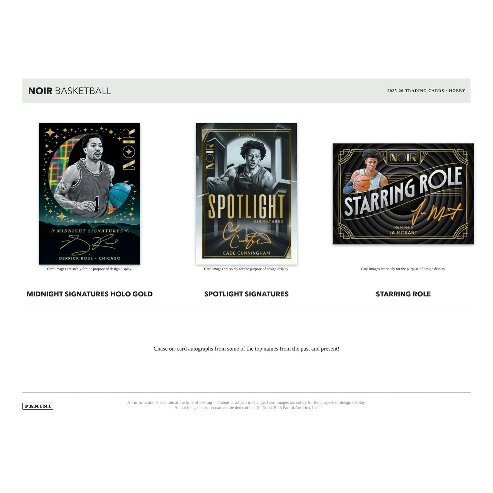 DRAFT - 2025/26 Panini Noir Basketball Hobby Box (Presell)