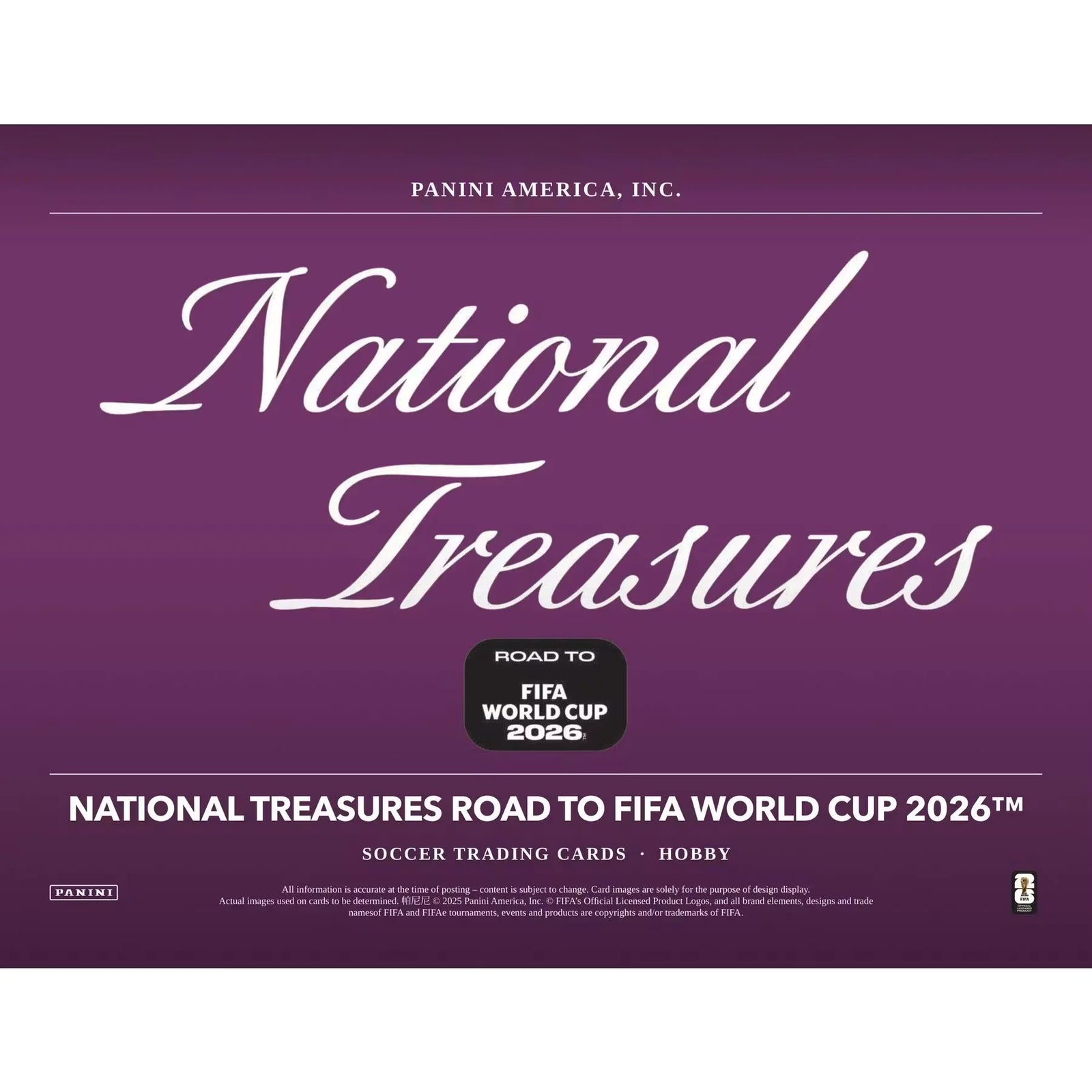 2025-26 Panini National Treasures Road to FIFA World Cup Soccer Hobby 4-Box Case | Presell (Ships Sealed Only)