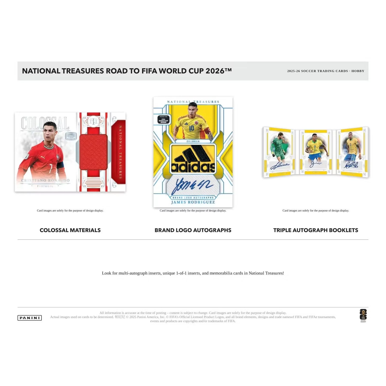 2025-26 Panini National Treasures Road to FIFA World Cup Soccer Hobby 4-Box Case | Presell (Ships Sealed Only)