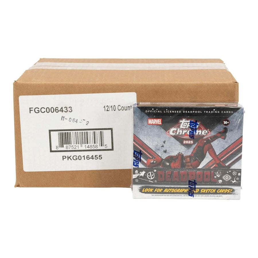 DRAFT - 2025 Topps Deadpool Chrome Hobby 12-Box Case | Entertainment