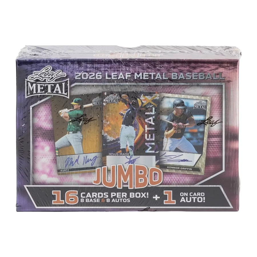 2026 Leaf Metal Baseball Hobby Jumbo Box | 8 Autographs Per Box (Ships Sealed Only) - D2