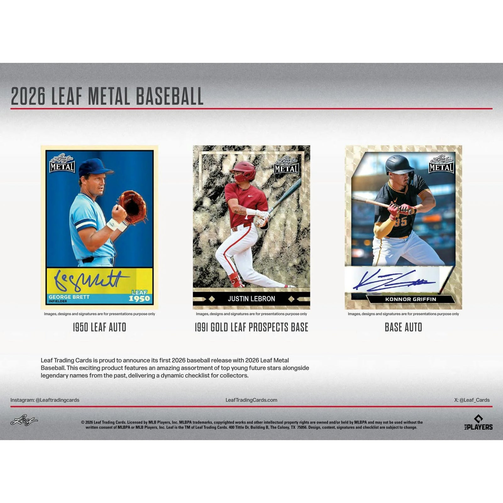 DRAFT - New 2026 Leaf Metal Baseball Hobby Jumbo 8-Box Case