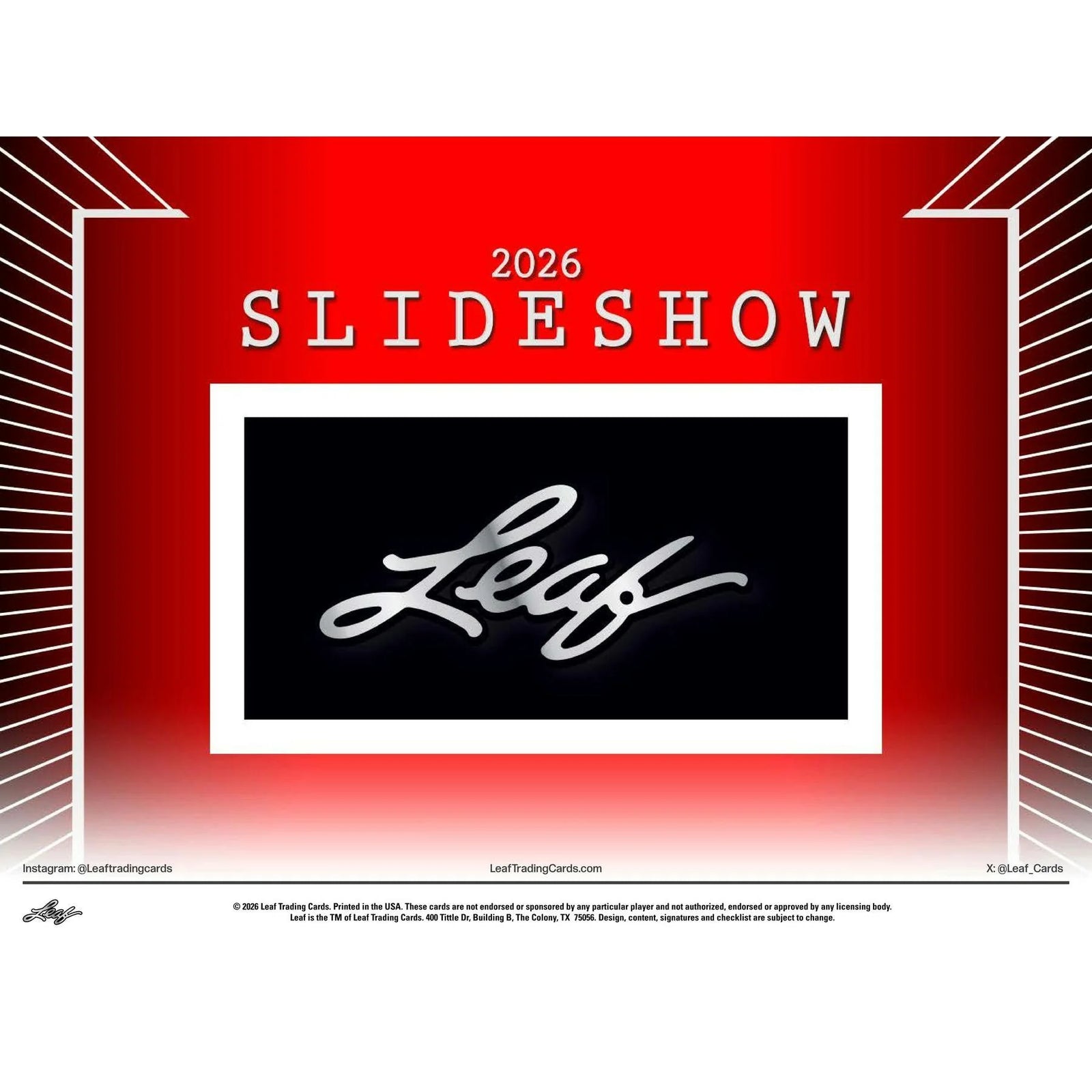 DRAFT - 2026 Leaf Slideshow Hobby 10-Box Case | Entertainment