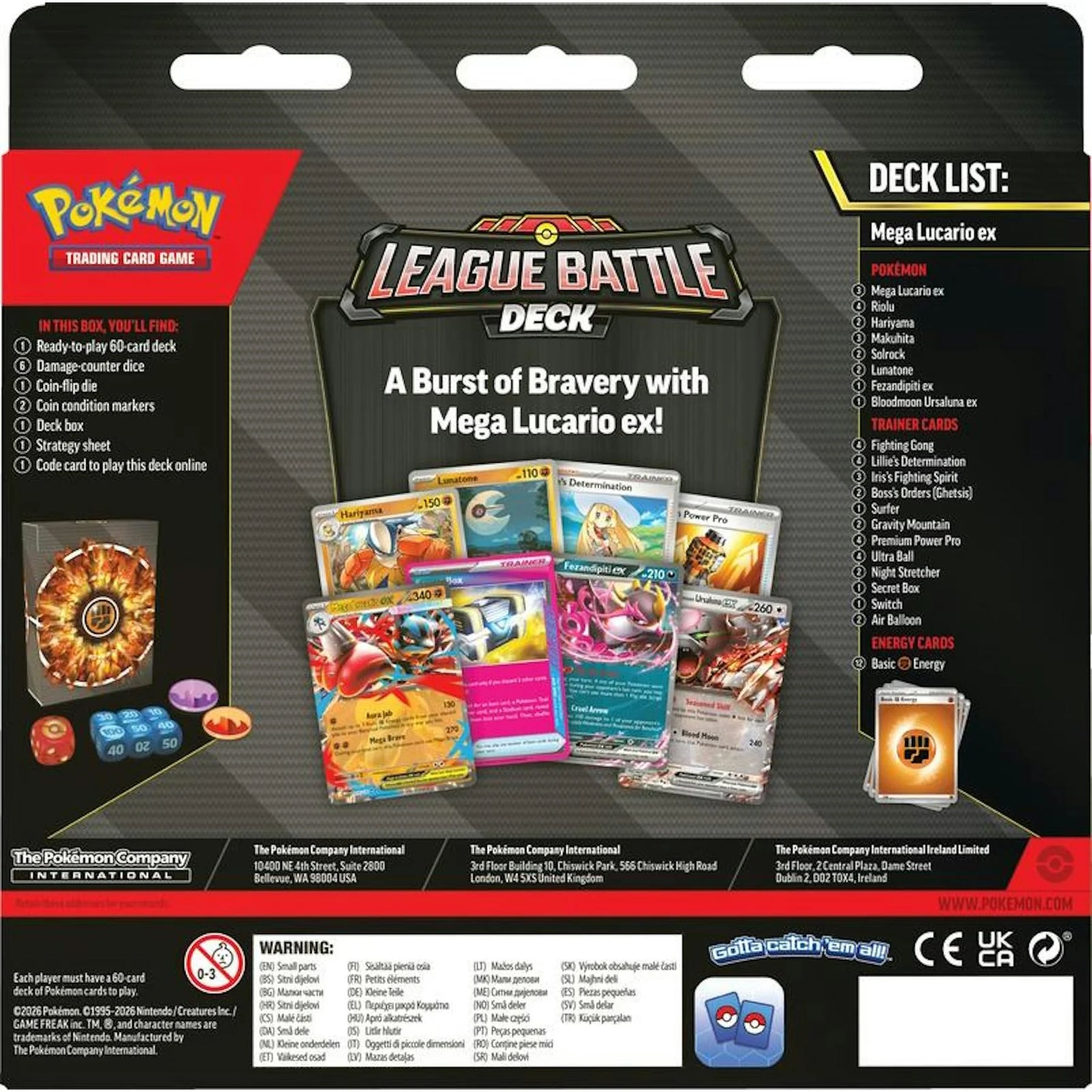 DRAFT - Pokemon Mega Lucario ex League Battle 6-Deck Case | Sealed Presell