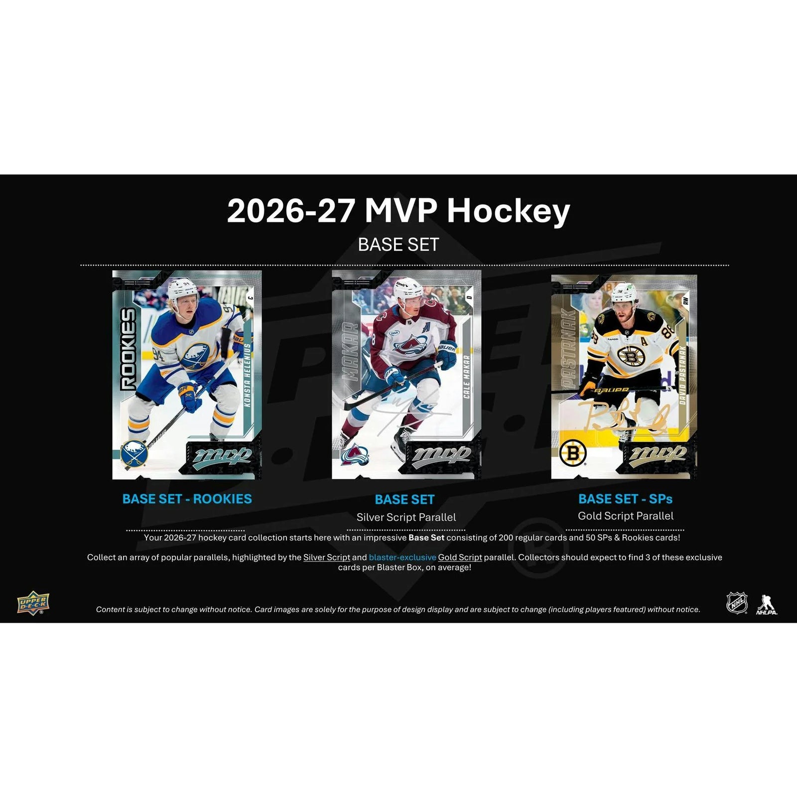 DRAFT - Presell 2026/27 Upper Deck MVP Hockey 36-Pack Retail Box (Presell) Releases Aug. 19th, 2026