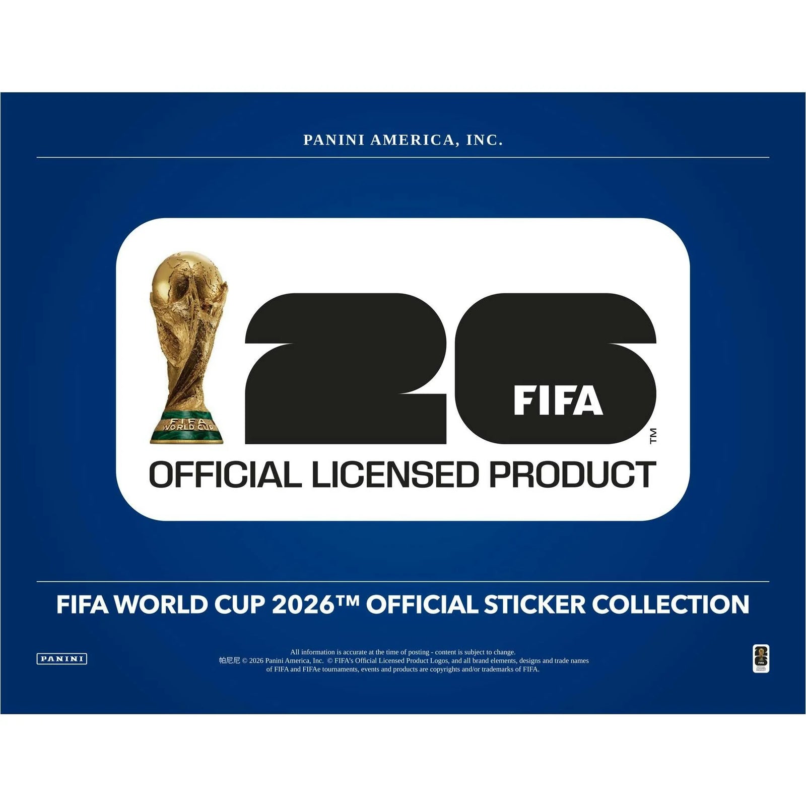 DRAFT - Presell 2026 Panini FIFA World Cup Soccer 25-Pack Sticker Box - U.S. Version (Presell) Releases May. 27th, 2026
