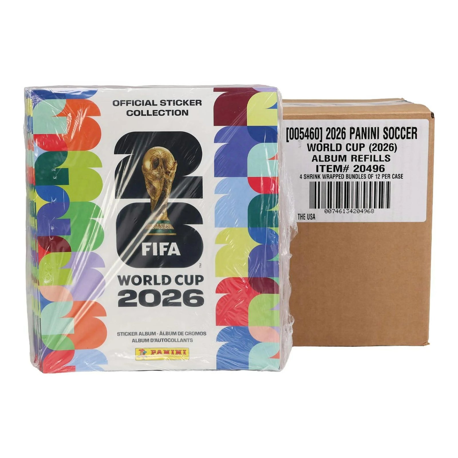 DRAFT - New 2026 Panini FIFA World Cup Soccer Sticker 12-Album 4-Box Case - U.S. Version