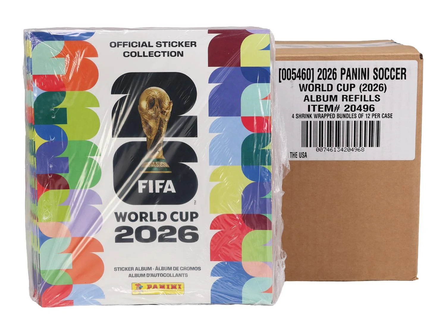 DRAFT - New 2026 Panini FIFA World Cup Soccer Sticker 12-Album 4-Box Case - U.S. Version