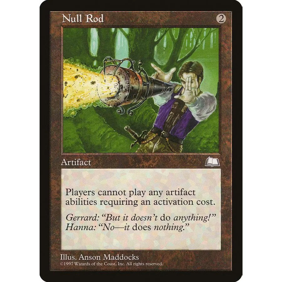 Null Rod Weatherlight Magic Card | Rare Artifact