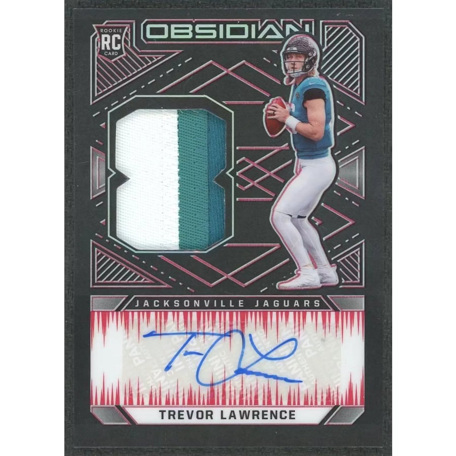 Trevor Lawrence Signed 2021 Panini Obsidian Rookie Patch Auto |/10
