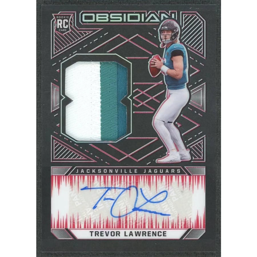 Trevor Lawrence Signed 2021 Panini Obsidian Rookie Patch Auto |/10