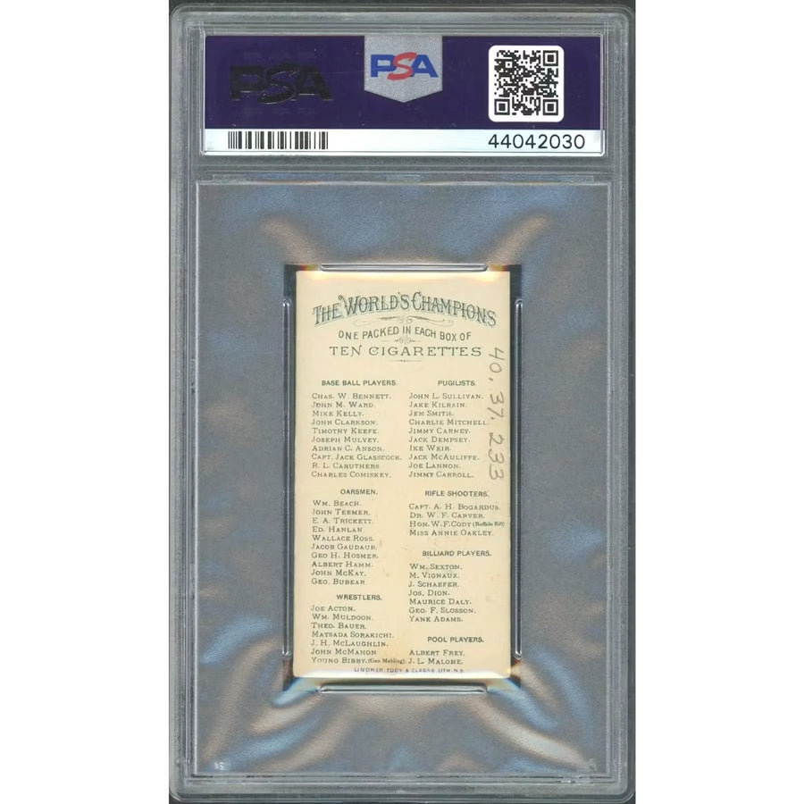 1887 N28 Allen & Ginter M. Vignaux Billiard Players Card | PSA 5