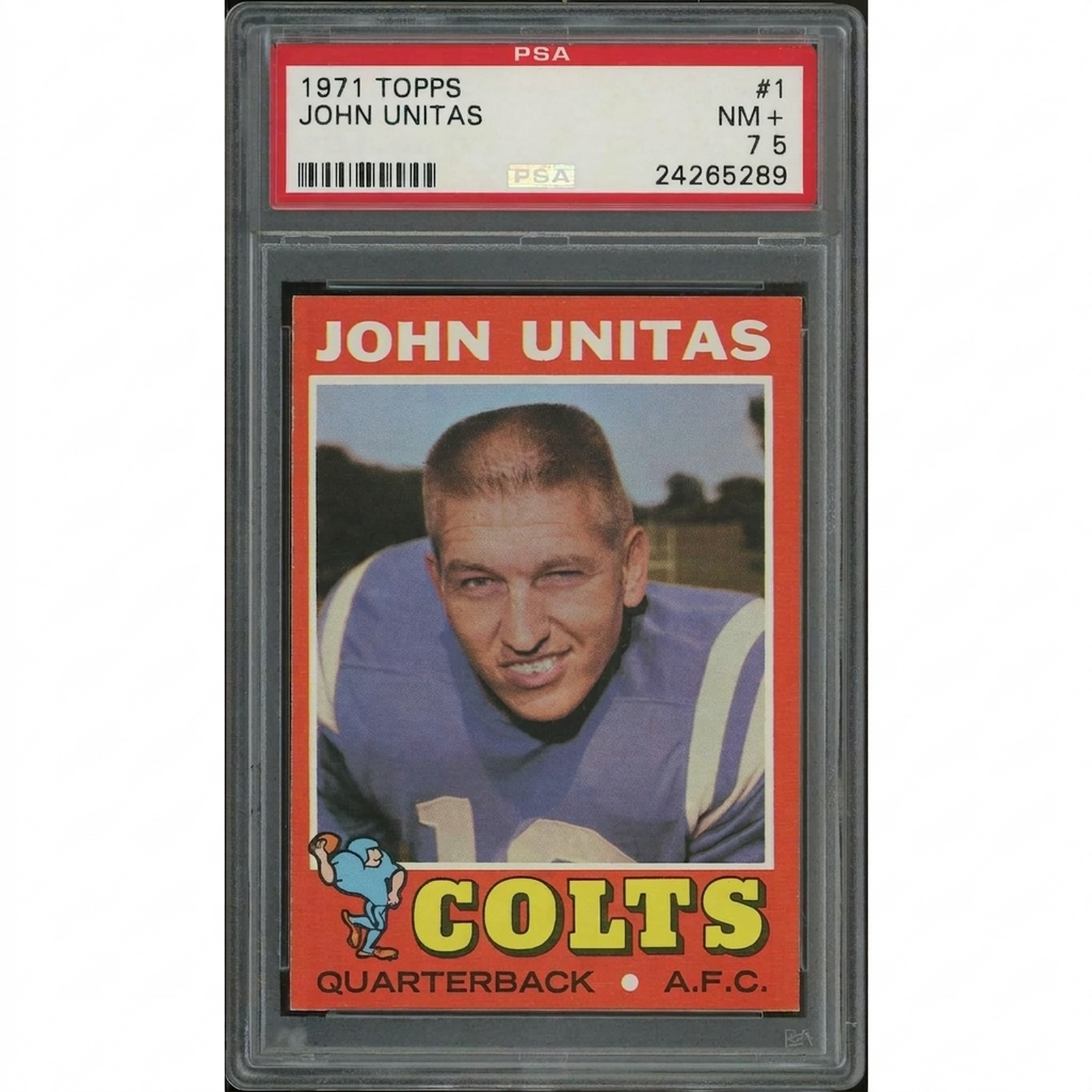 1971 Topps Football #1 Johnny Unitas | PSA 7.5 NM+