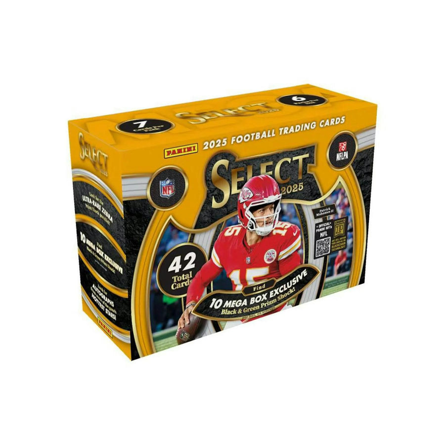DRAFT - 2025 Panini Select Football Mega 20-Box Case | Black & Green Prizm Shock