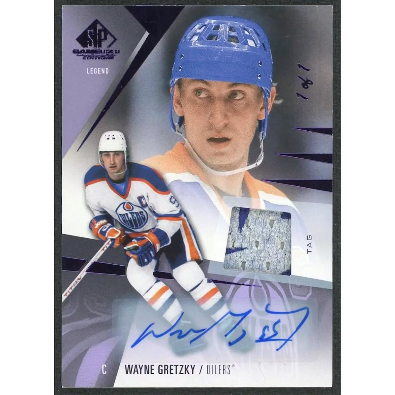 Wayne Gretzky Signed 2023-24 SP Game Used Legends Patch Card | 1/1