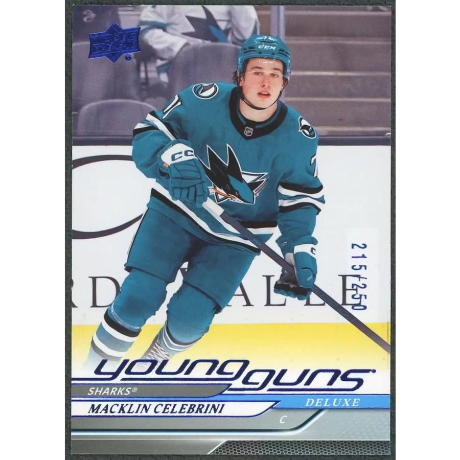 Macklin Celebrini Signed Young Guns Deluxe Card | 2024-25 Upper Deck #451