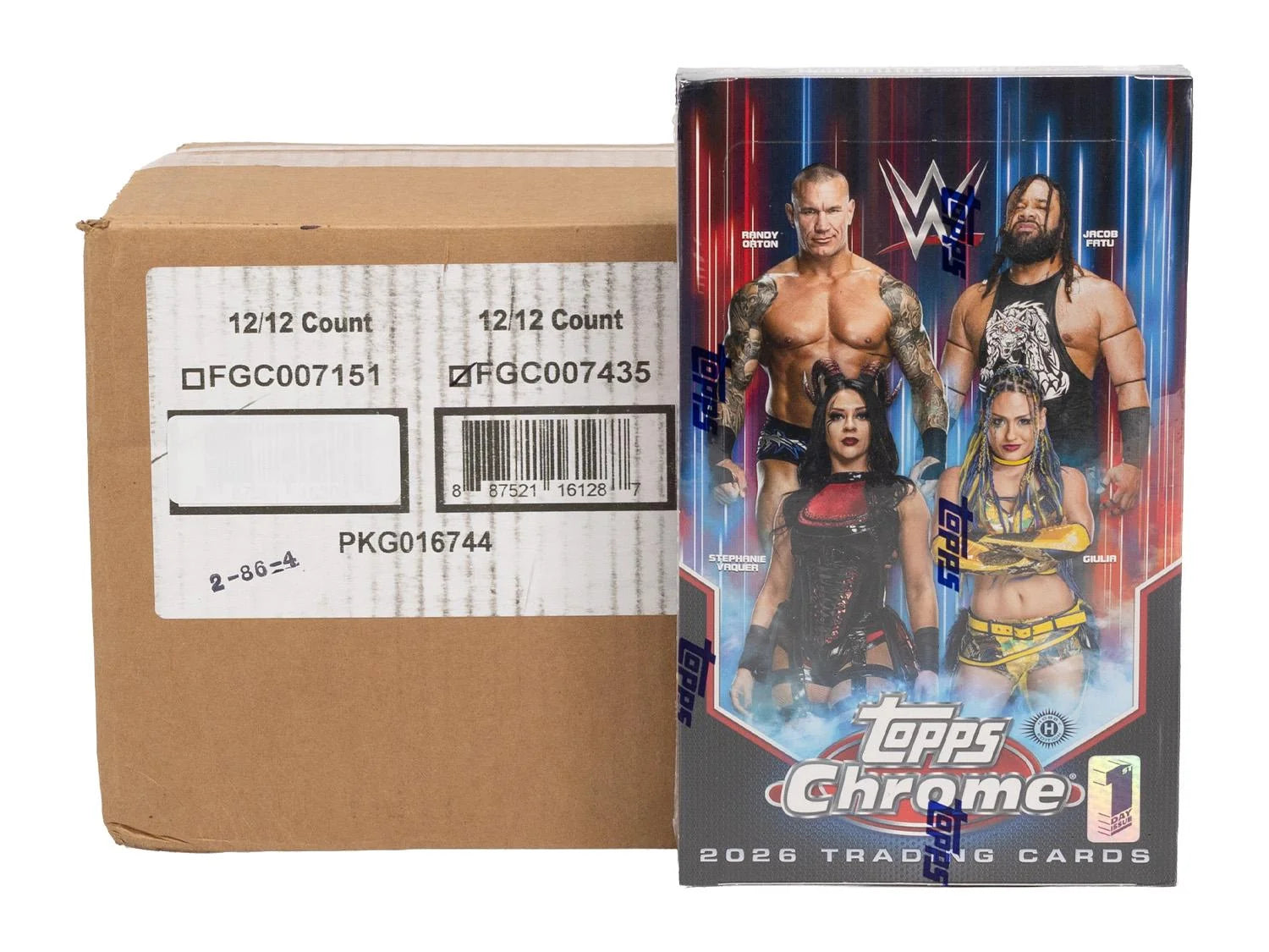 DRAFT - 2026 Topps Chrome WWE Wrestling First Day Issue Hobby 12-Box Case