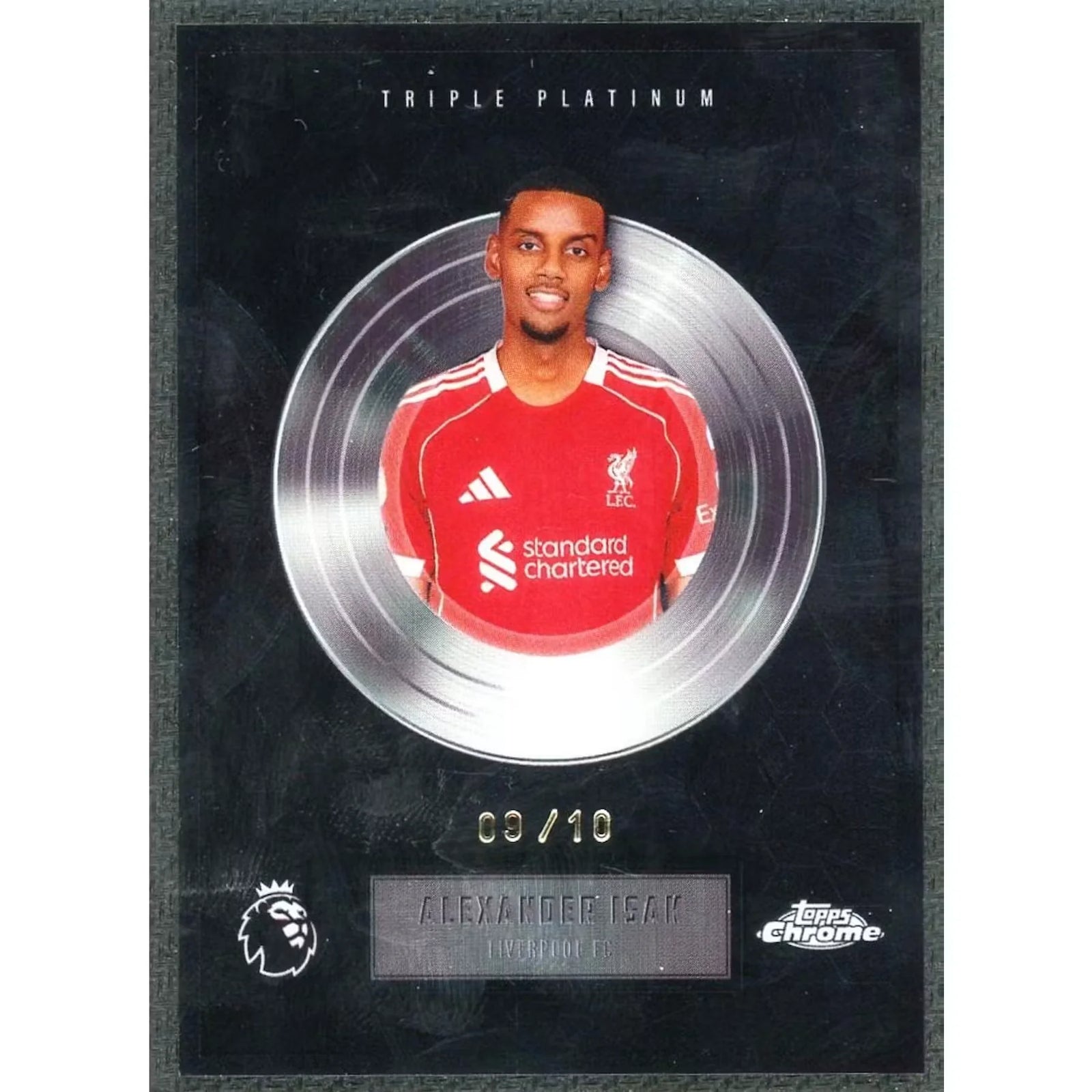 Alexander Isak 2026 Topps Chrome Premier League | Triple Platinum Black/10