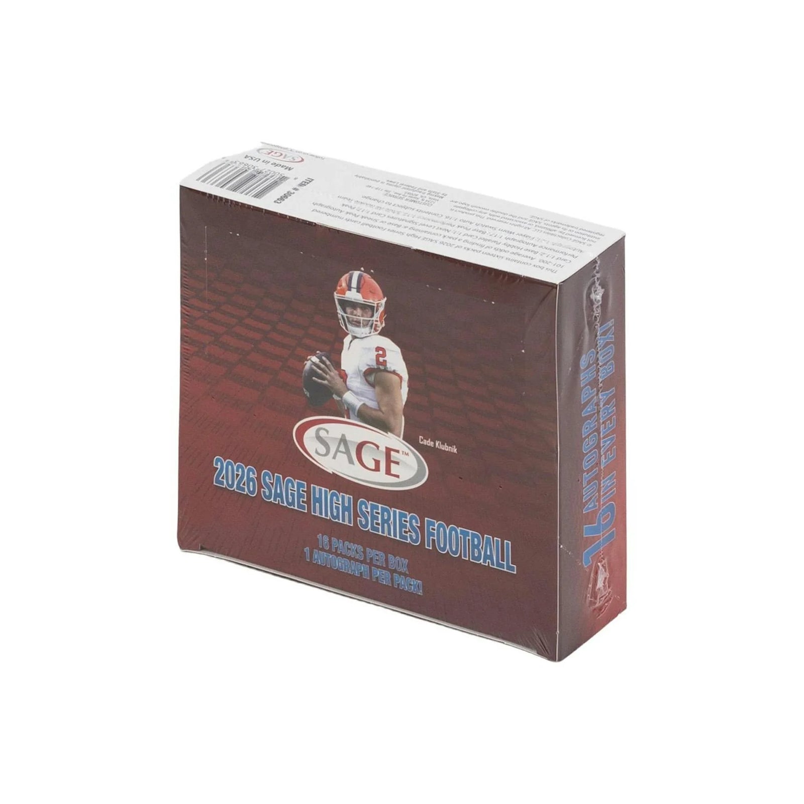 DRAFT - New 2026 Sage High Series Football Hobby 16-Box Case