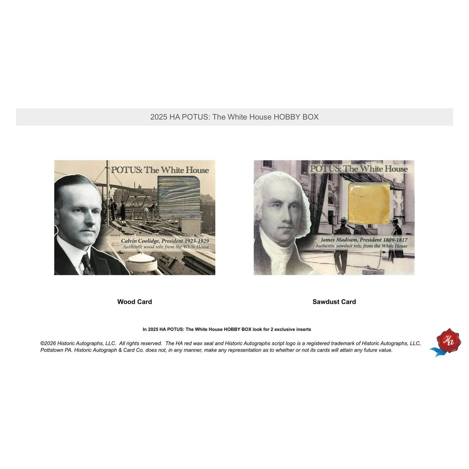 DRAFT - 2025 Historic Autographs POTUS: The White House Hobby Box