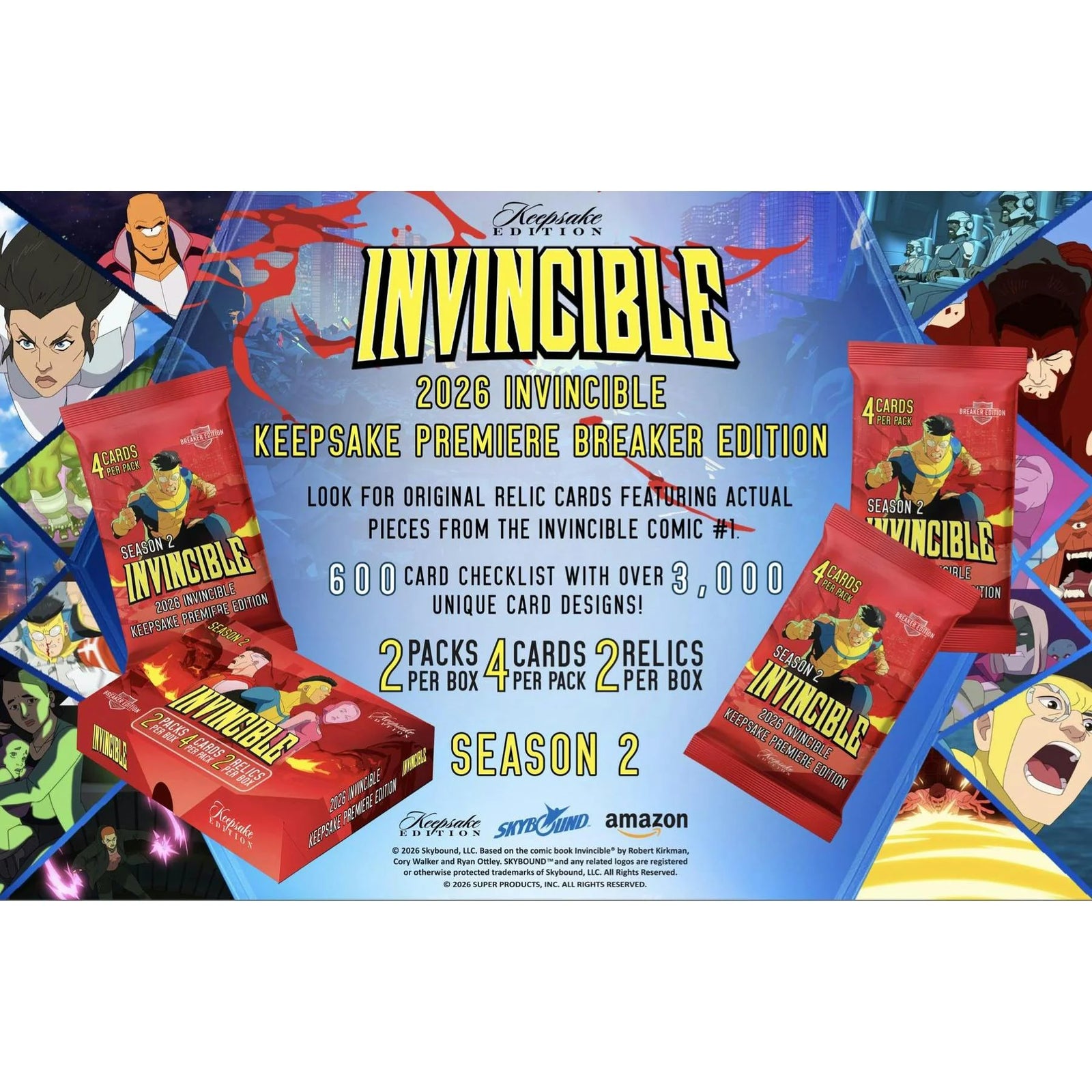DRAFT - Keepsake Invincible Season 2 Premiere Breaker Edition 10-Box Case | Presell