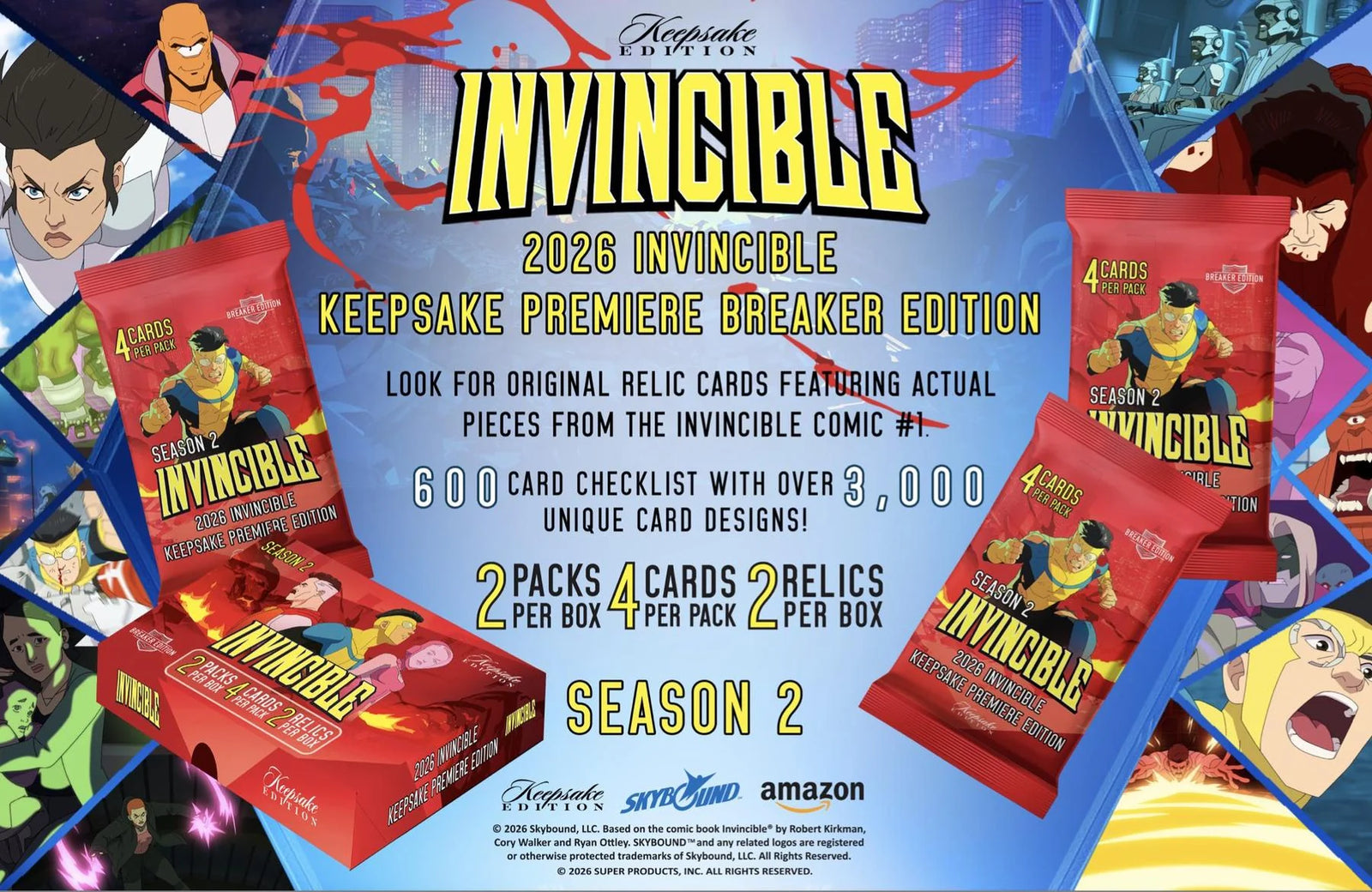 DRAFT - Keepsake Invincible Season 2 Premiere Breaker Edition 10-Box Case | Presell