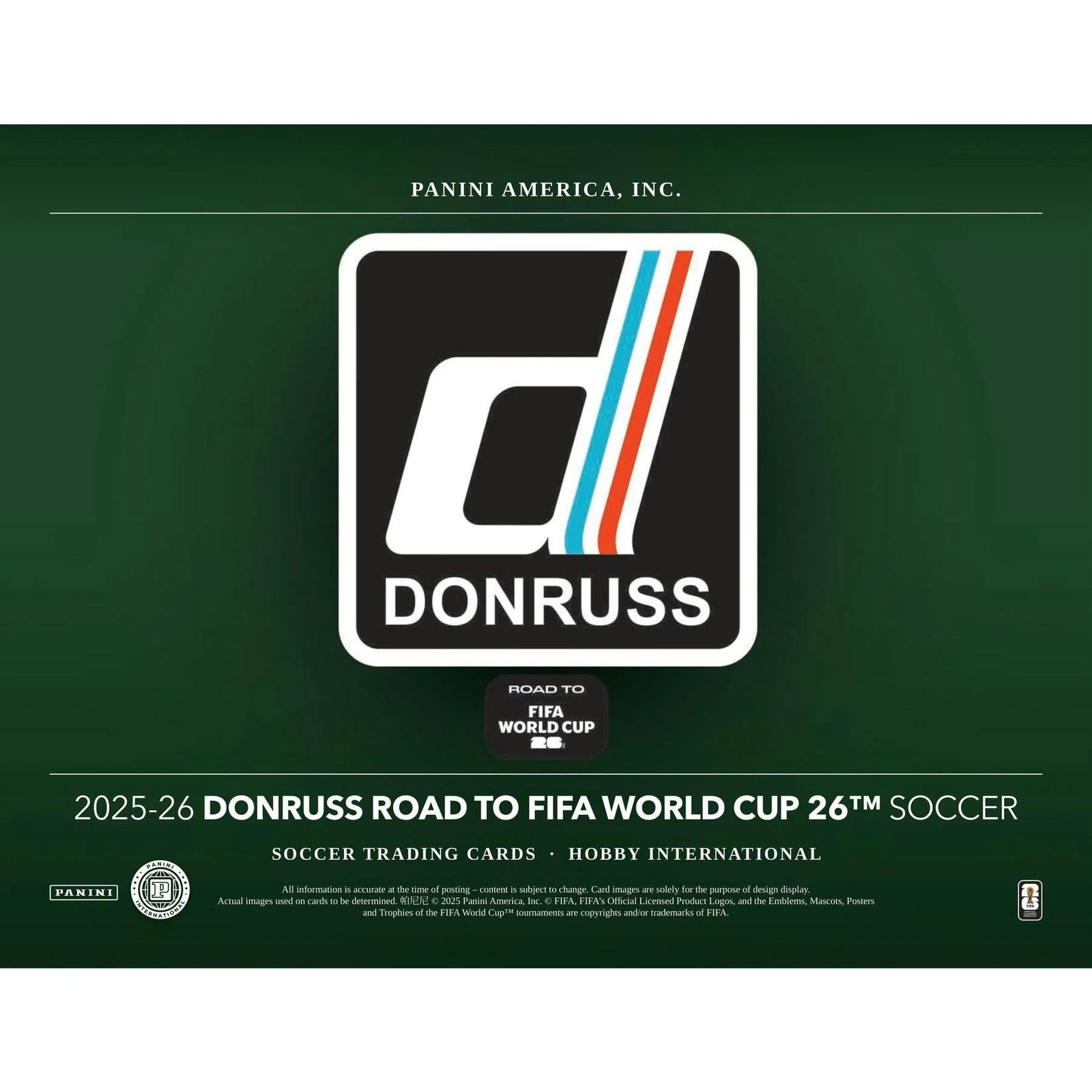DRAFT - New 2025/26 Panini Donruss Road to FIFA World Cup Soccer Hobby International Box