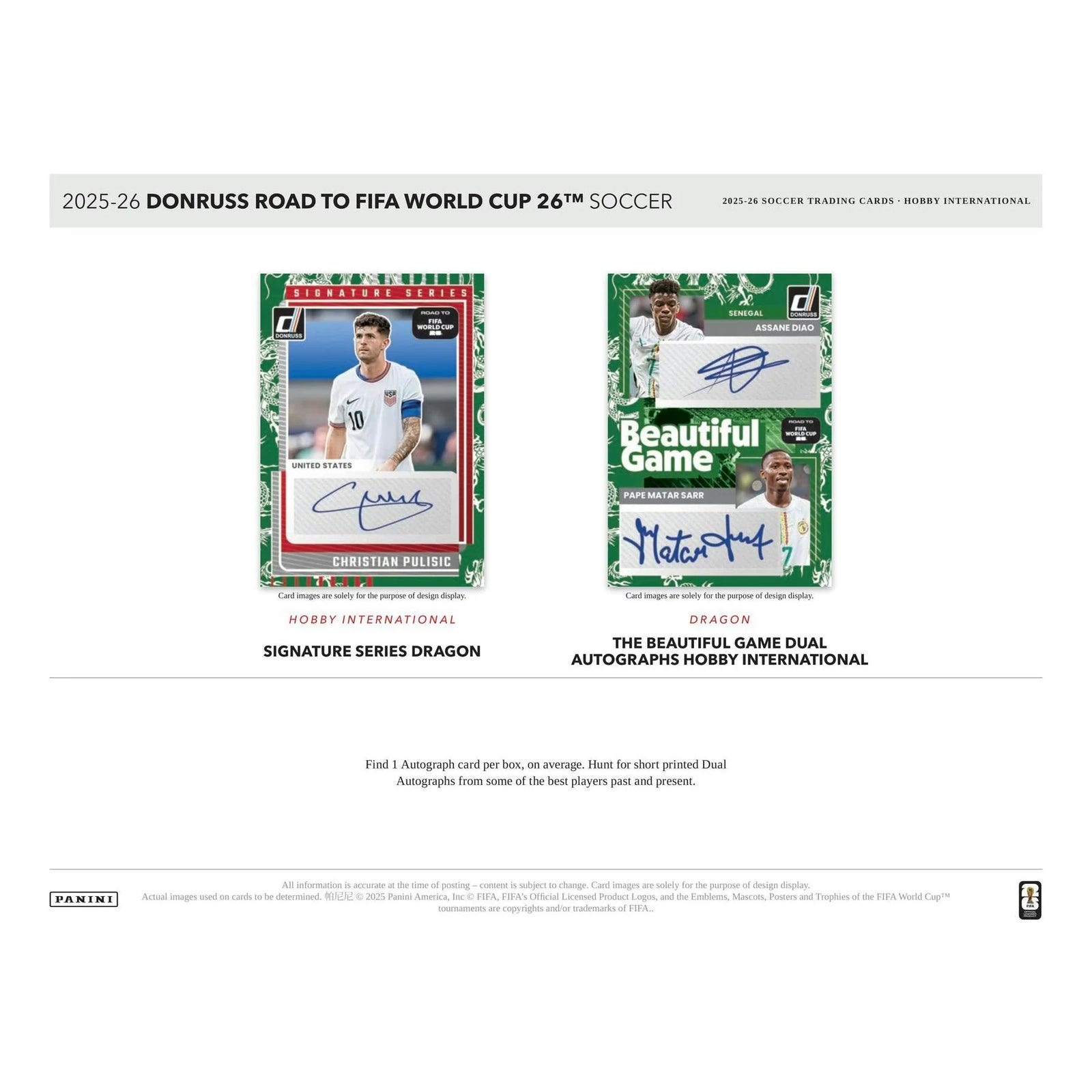 DRAFT - New 2025/26 Panini Donruss Road to FIFA World Cup Soccer Hobby International Box