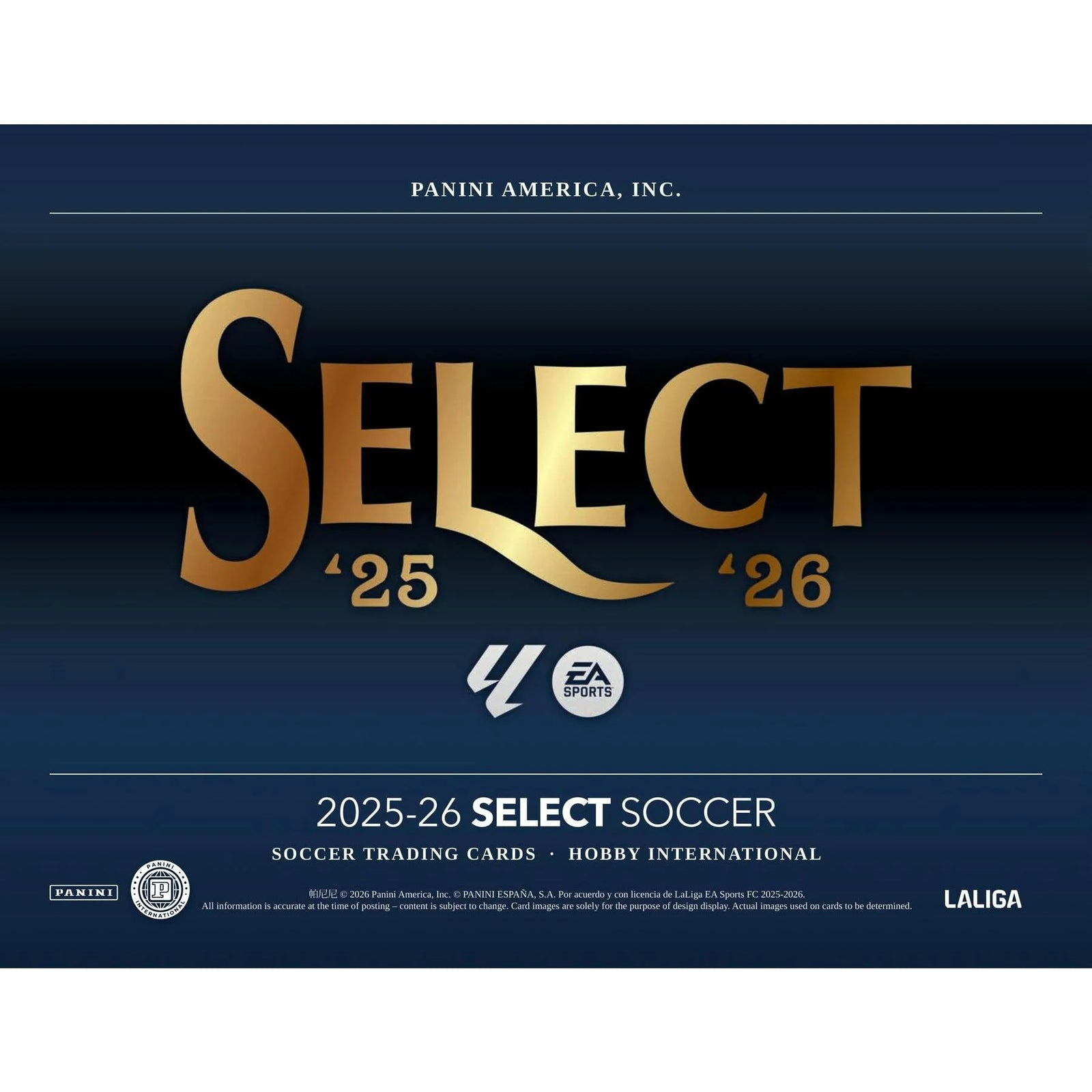 DRAFT - New 2025/26 Panini Select La Liga Soccer Hobby International 12-Box Case