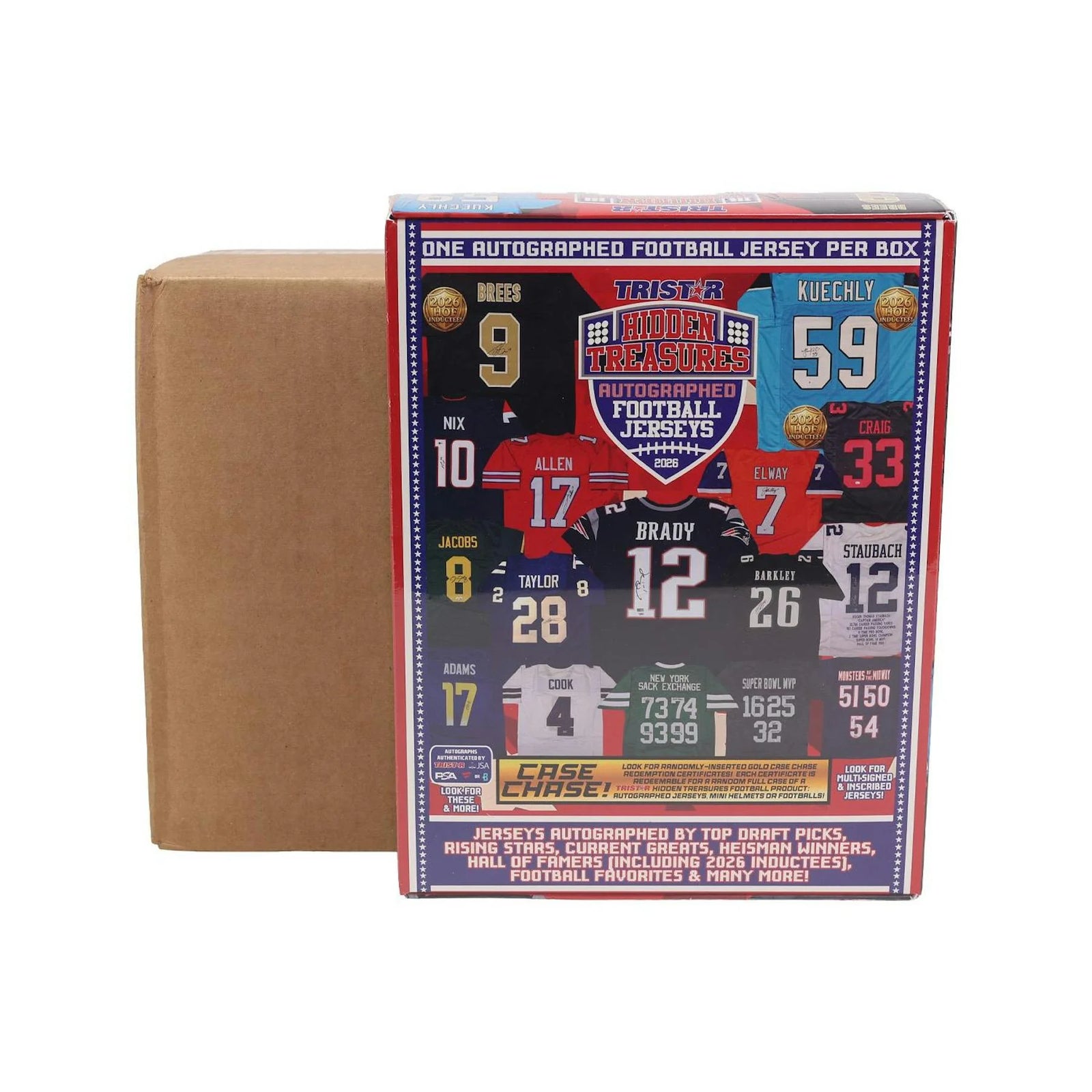 DRAFT - New 2026 TriStar Hidden Treasures Autographed Football Jersey Hobby 5-Box Case