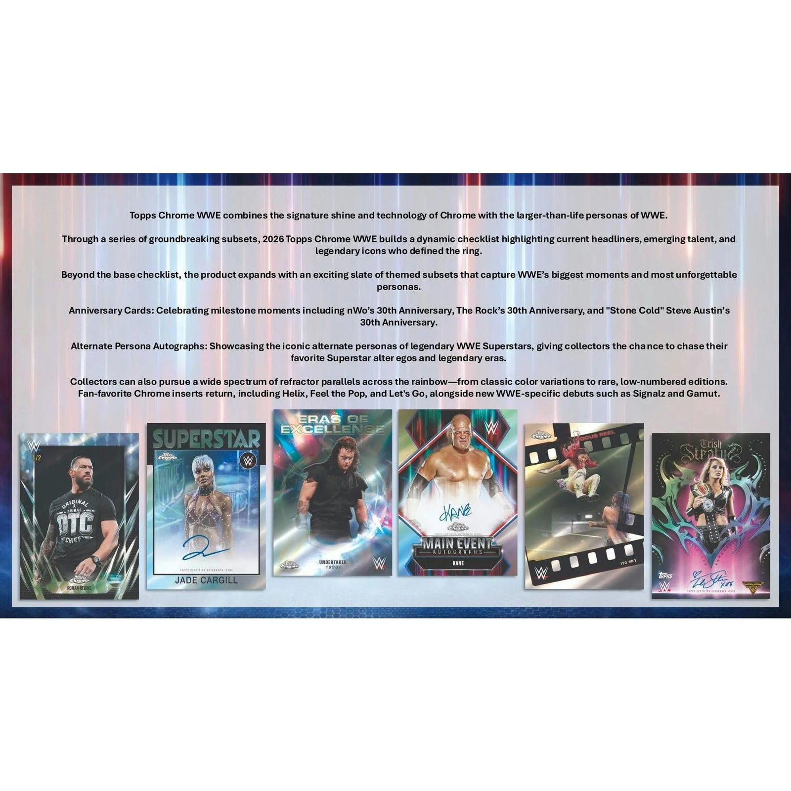 DRAFT - 2026 Topps Chrome WWE Wrestling Mega 20-Box Case