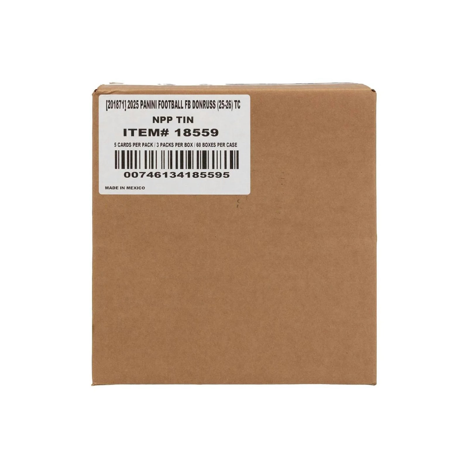 DRAFT - New 2025 Panini Donruss Football Winter Holiday 60-Tin Case (Box)