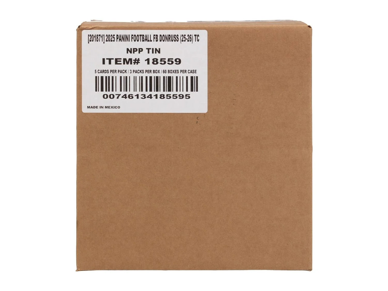 DRAFT - New 2025 Panini Donruss Football Winter Holiday 60-Tin Case (Box)