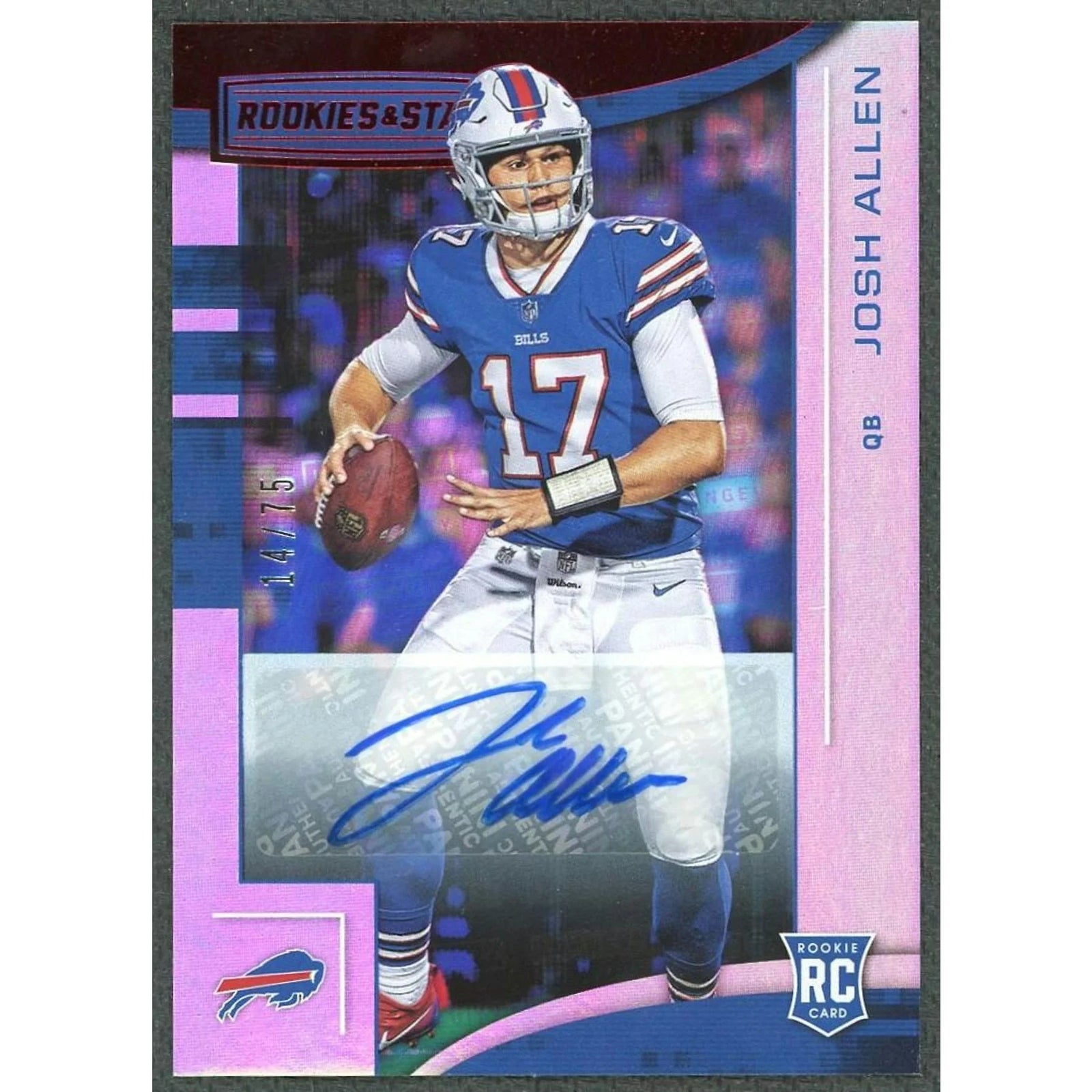 Josh Allen 2018 Panini Rookies & Stars Rookie Auto |/75