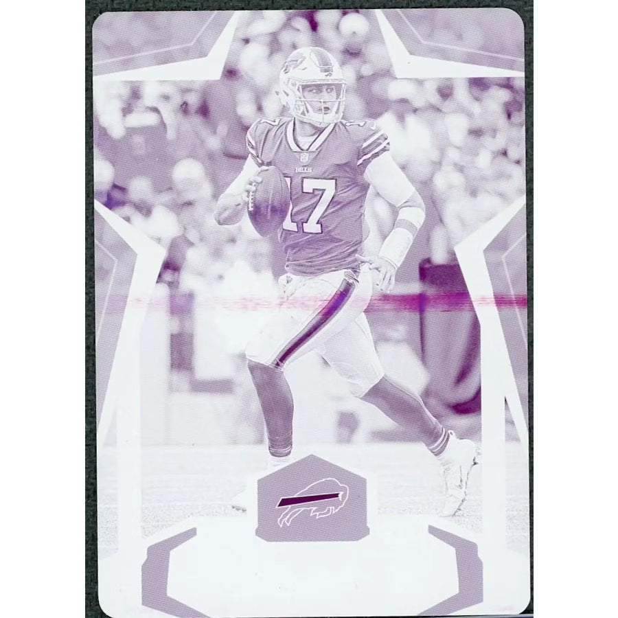 Josh Allen 2019 Panini Rookies & Stars Magenta Printing Plate | 1/1