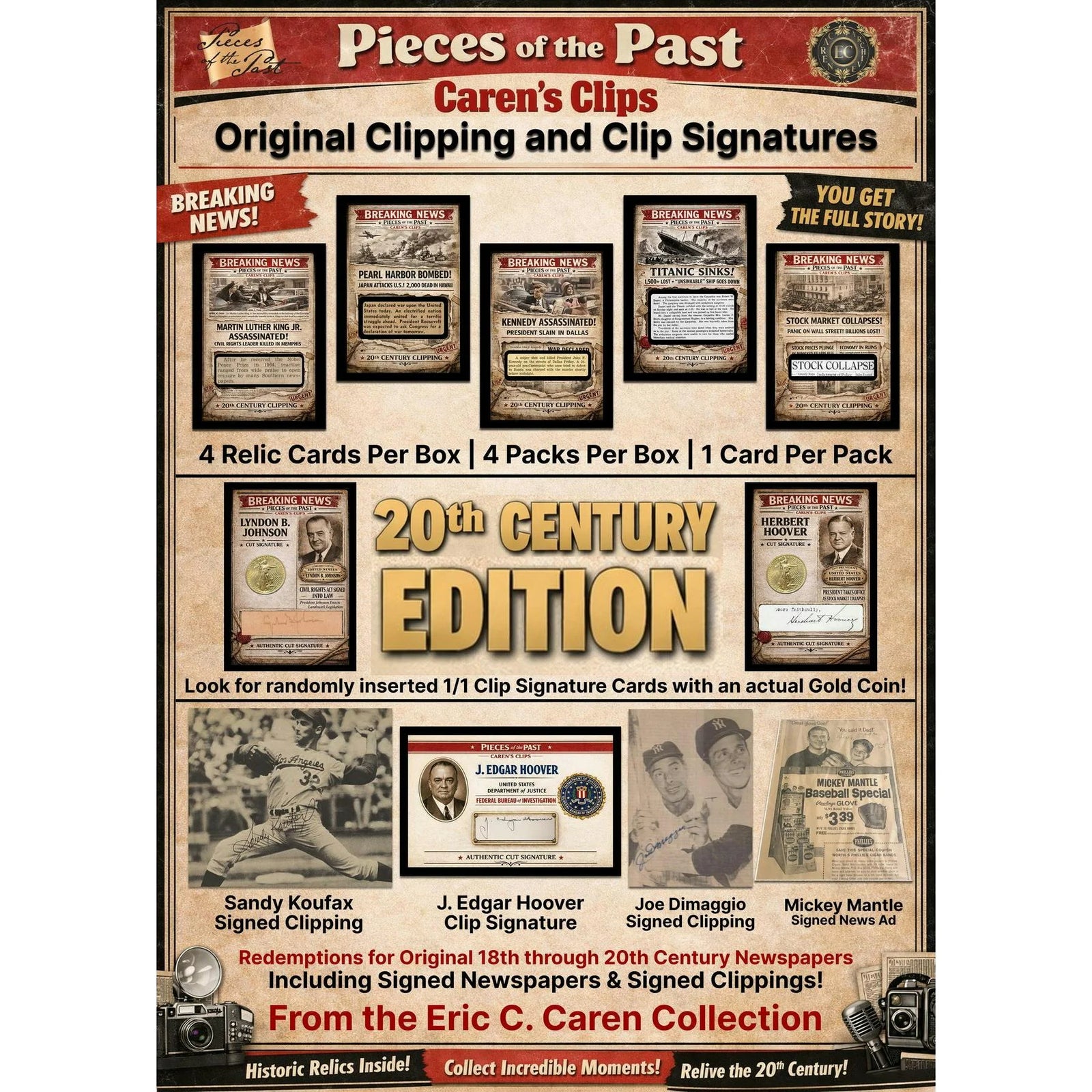 DRAFT - 2026 Keepsake Pieces of the Past Caren's Clips 20th Century Edition Hobby Box | Presell